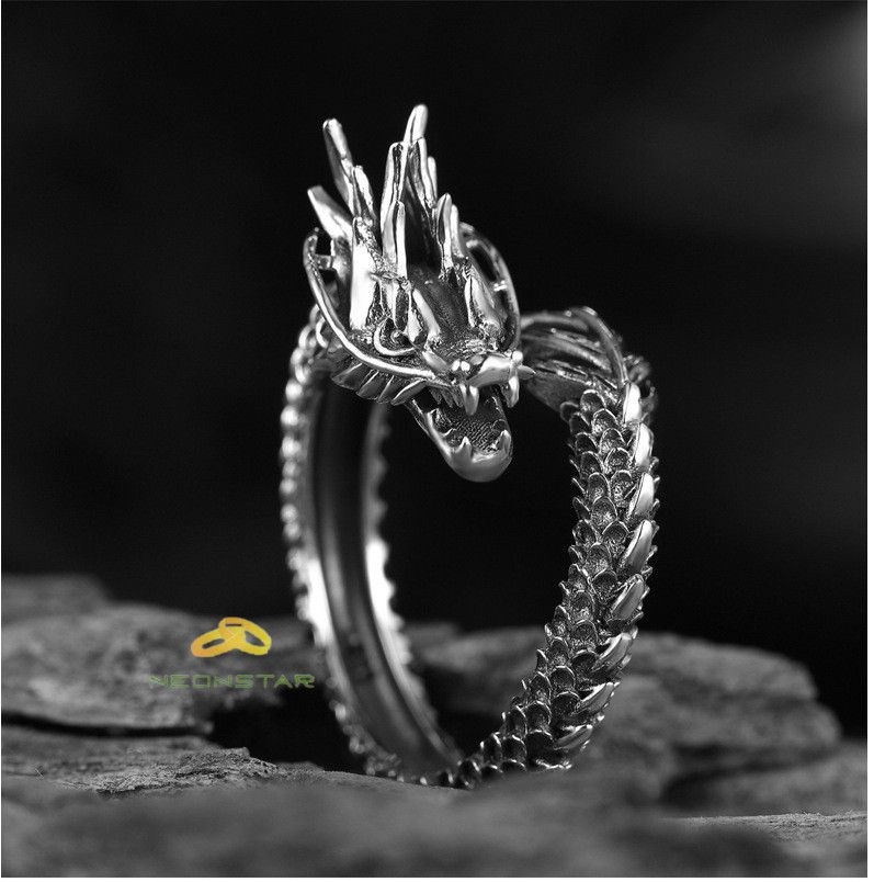 Jewelry Retro Dragon Ring Size ONE SIZE - 5 Thumbnail