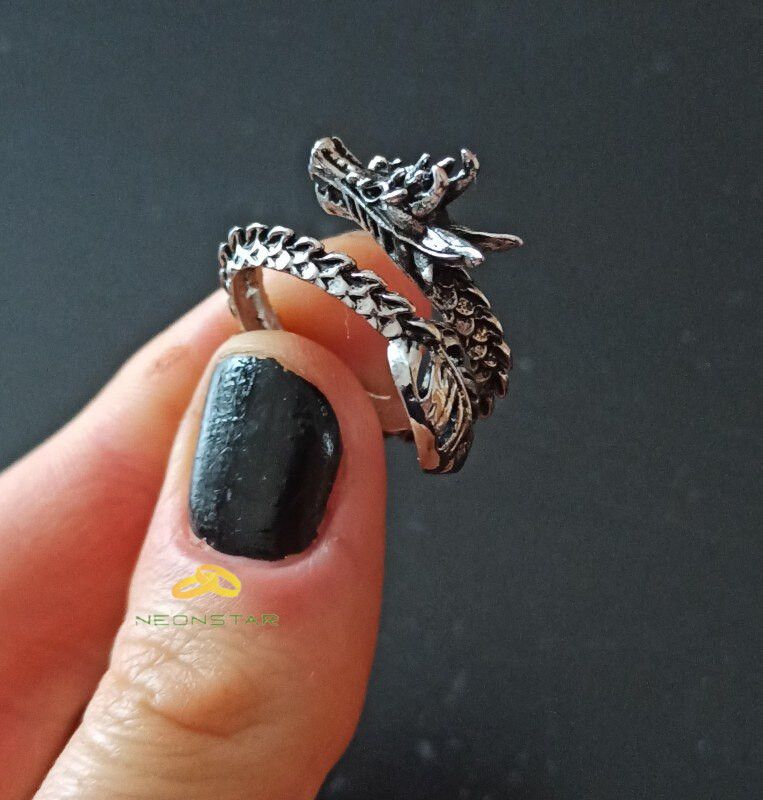 Jewelry Retro Dragon Ring Size ONE SIZE - 6 Thumbnail