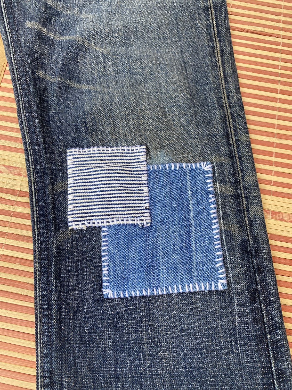 Lee Vintage Lee Rework Boro Stitch Patchwork Size US 31 - 4 Thumbnail