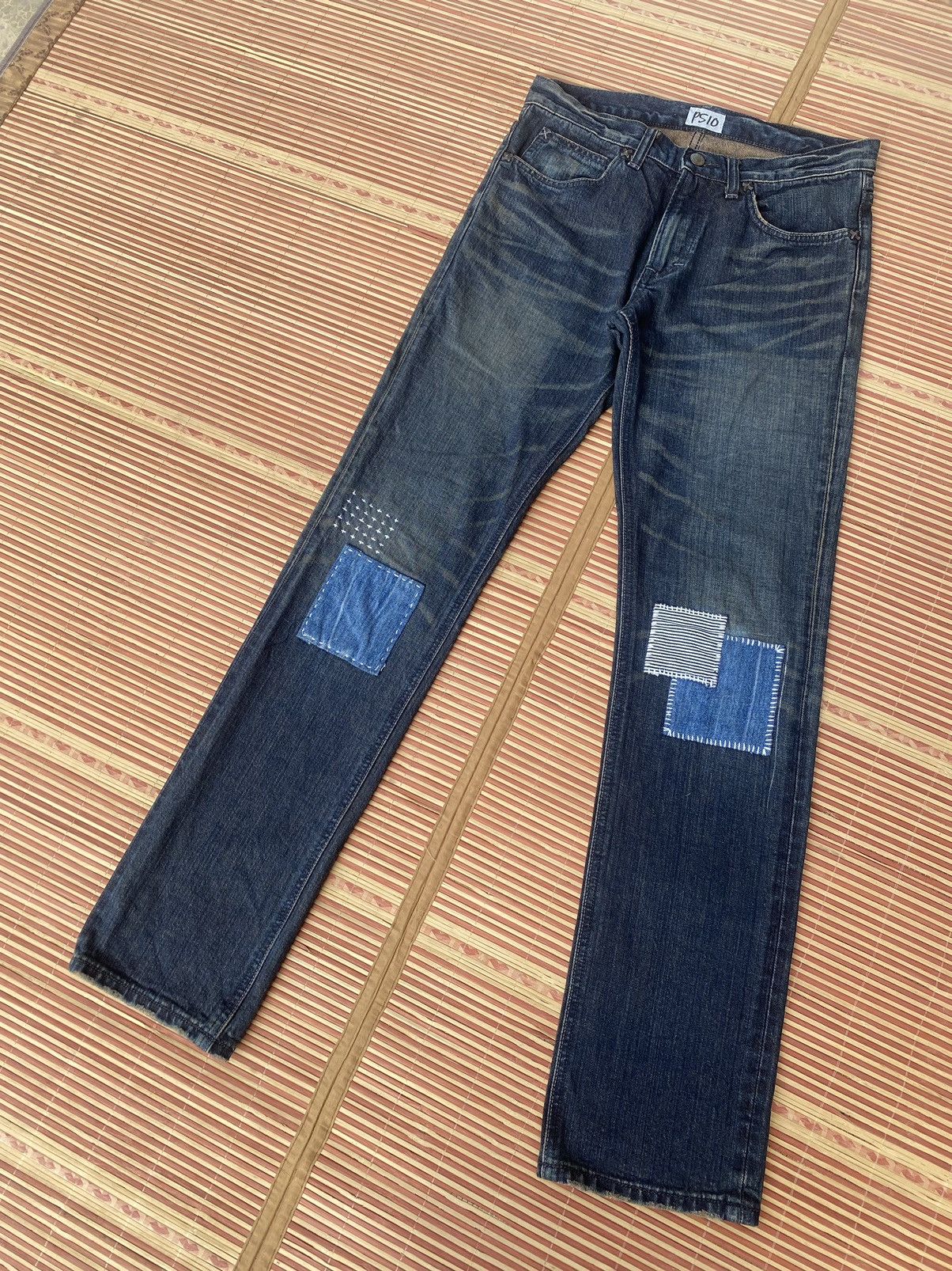 Lee Vintage Lee Rework Boro Stitch Patchwork Size US 31 - 1 Thumbnail