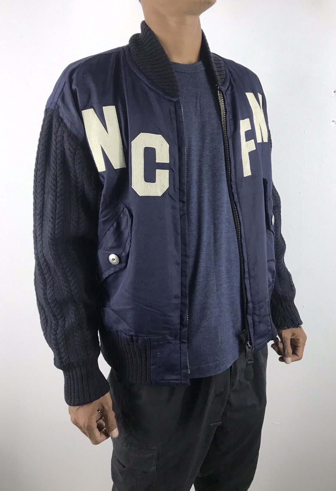 Japanese Brand × Nicole Farhi 🔥Nicole Club For Men Reversible Bomber Jacket Embroidery Size US M / EU 48-50 / 2 - 4 Thumbnail