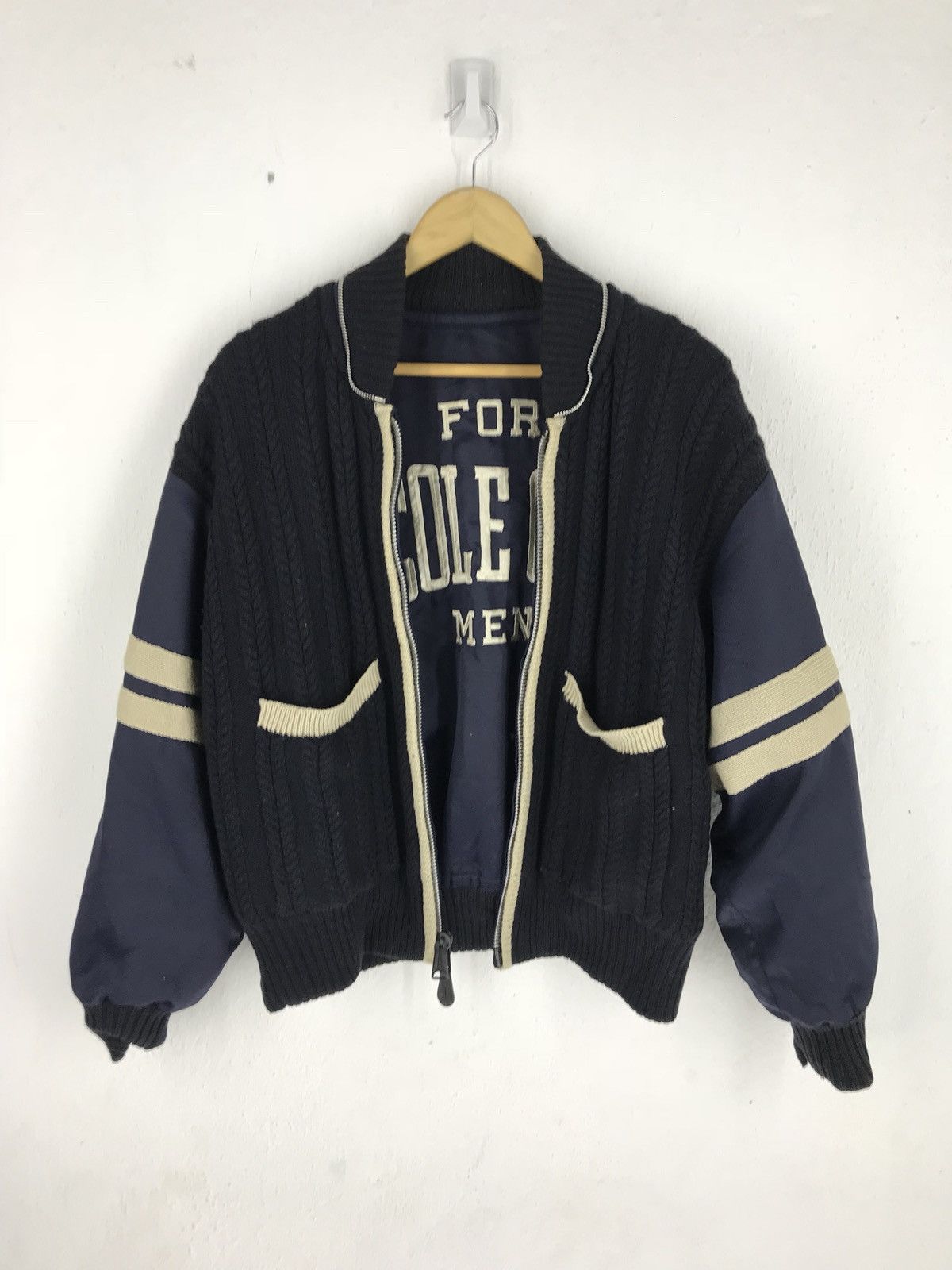 Japanese Brand × Nicole Farhi 🔥Nicole Club For Men Reversible Bomber Jacket Embroidery Size US M / EU 48-50 / 2 - 11 Thumbnail