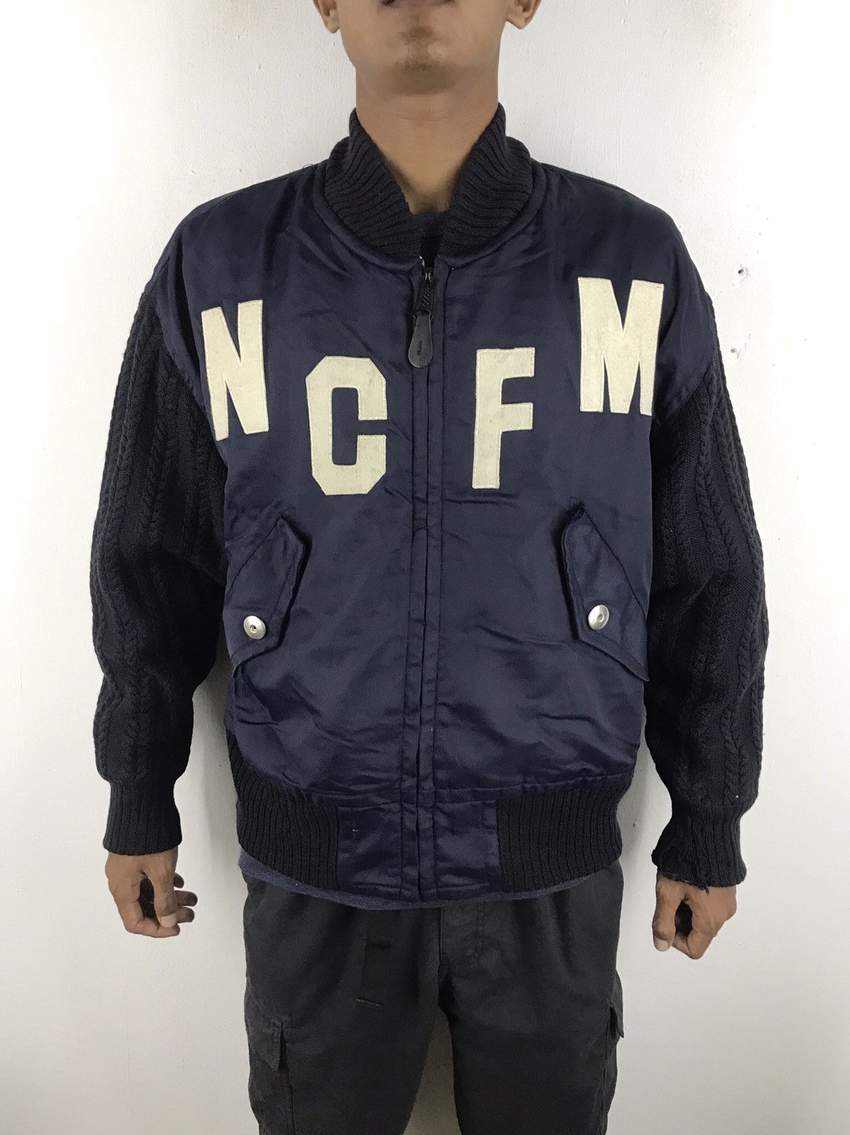 Japanese Brand × Nicole Farhi 🔥Nicole Club For Men Reversible Bomber Jacket Embroidery Size US M / EU 48-50 / 2 - 2 Thumbnail
