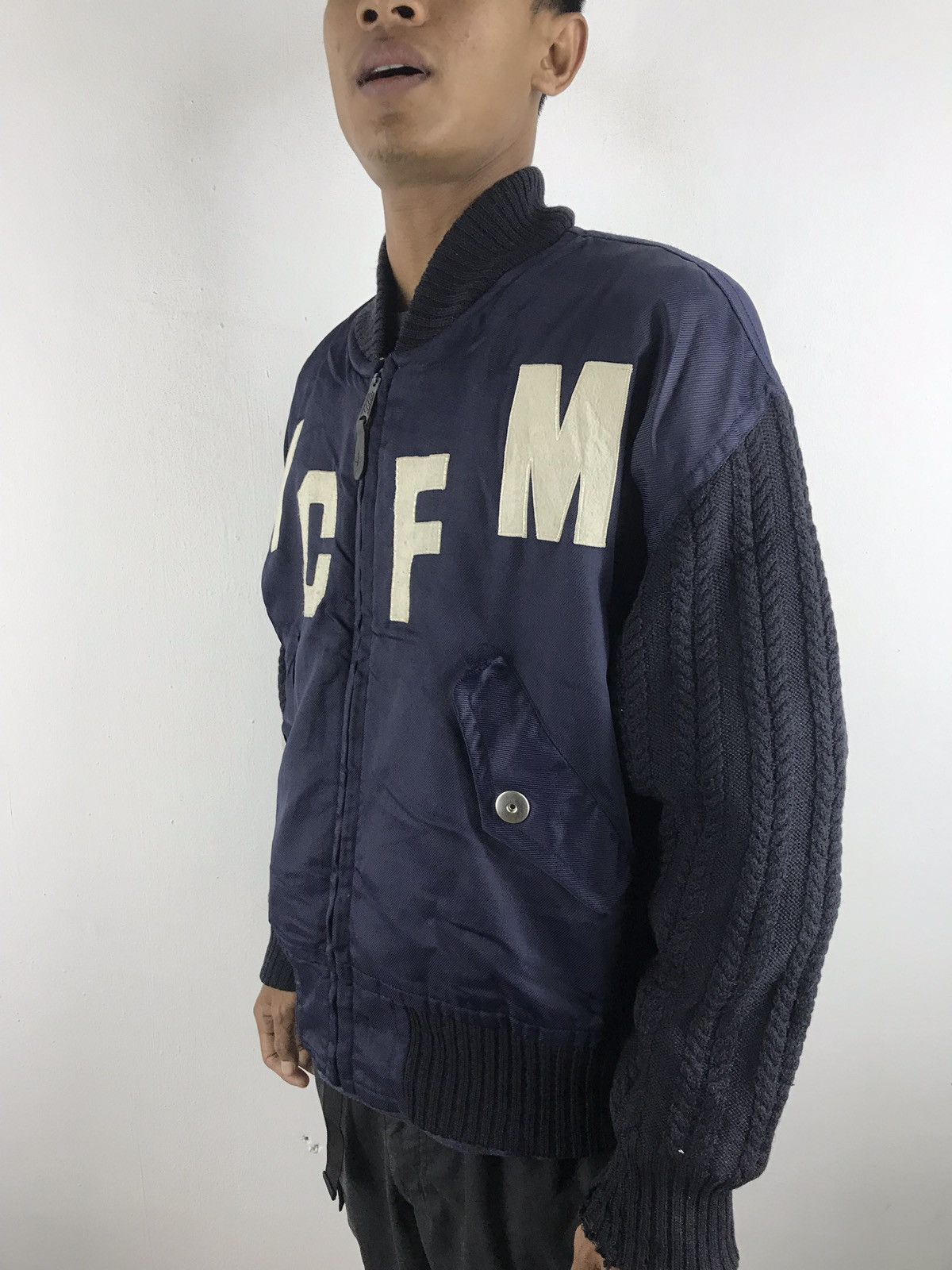 Japanese Brand × Nicole Farhi 🔥Nicole Club For Men Reversible Bomber Jacket Embroidery Size US M / EU 48-50 / 2 - 6 Thumbnail
