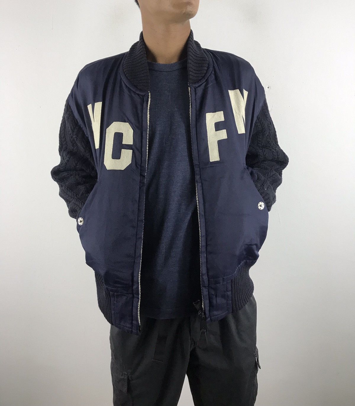 Japanese Brand × Nicole Farhi 🔥Nicole Club For Men Reversible Bomber Jacket Embroidery Size US M / EU 48-50 / 2 - 3 Thumbnail