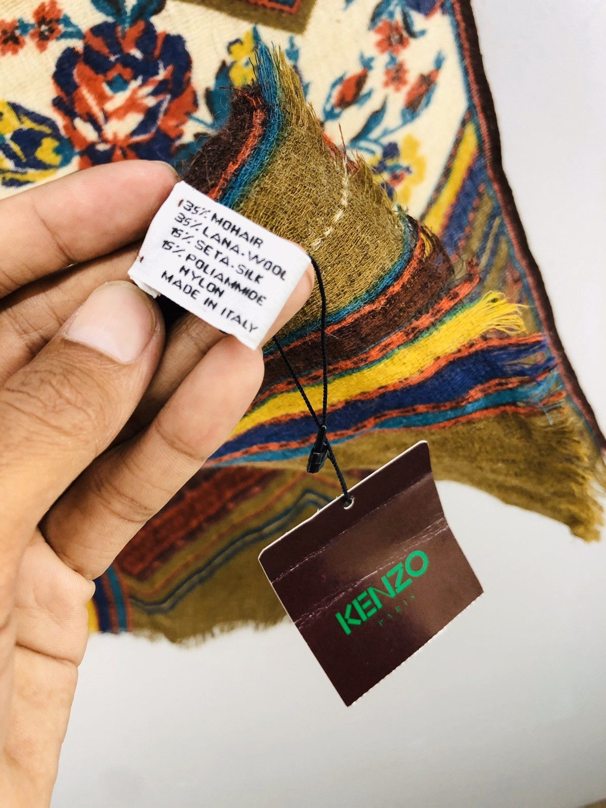 Kenzo 🔥KENZO MOHAIR SILK WOOOL SCARF MUFFLER Size ONE SIZE - 6 Thumbnail