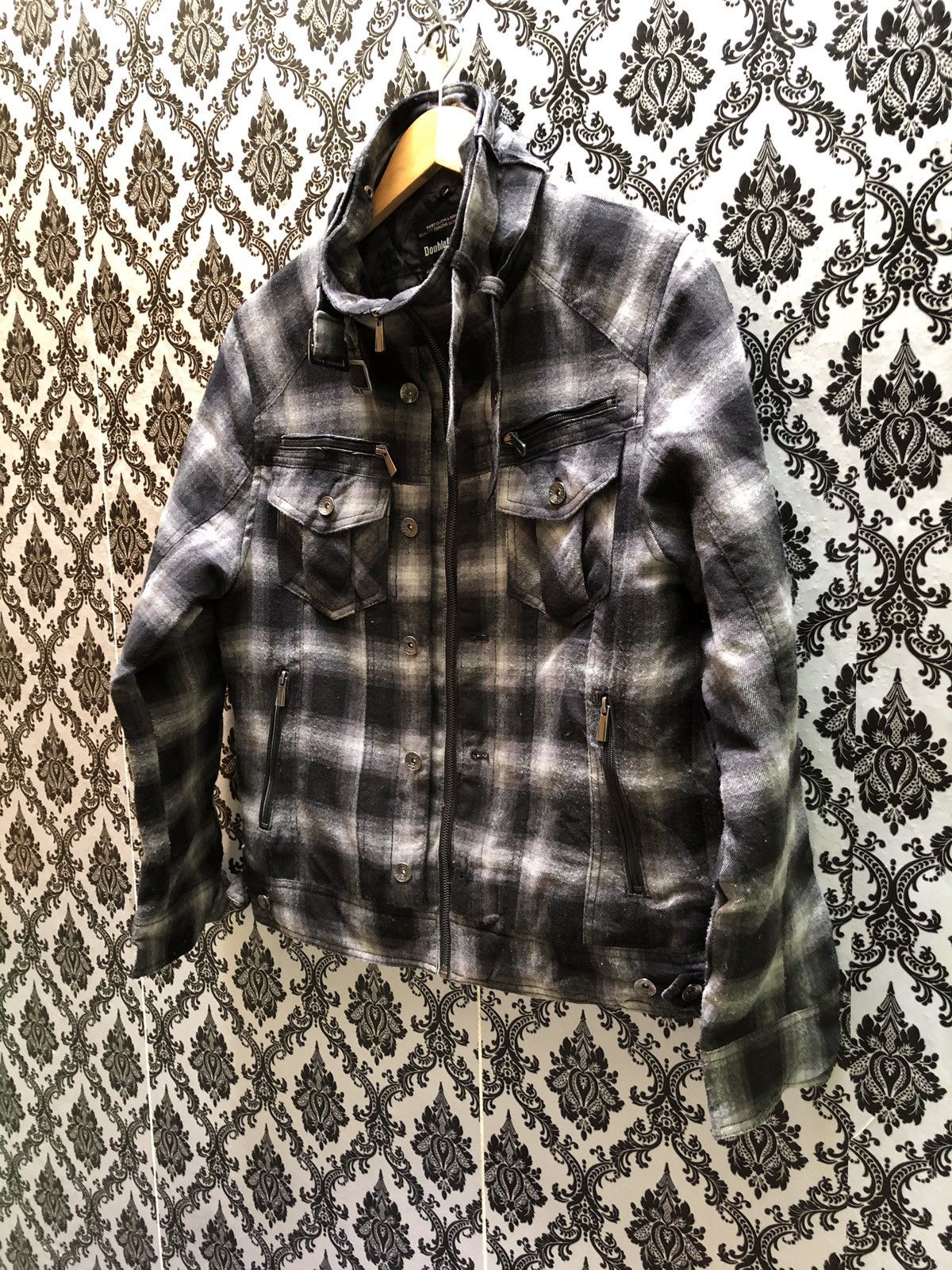 Japanese Brand Double focus checker bikers jacket made in japan Size US M / EU 48-50 / 2 - 3 Thumbnail