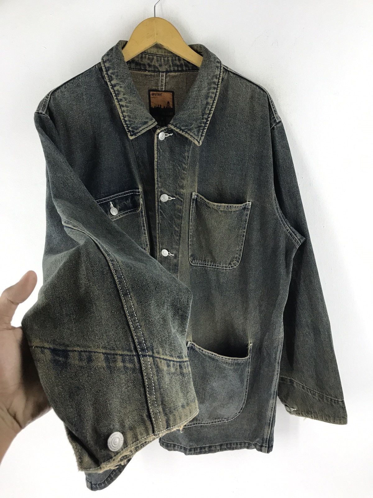 Japanese Brand UPSTART DENIM CHORE JACKET Size US XXL / EU 58 / 5 - 5 Thumbnail