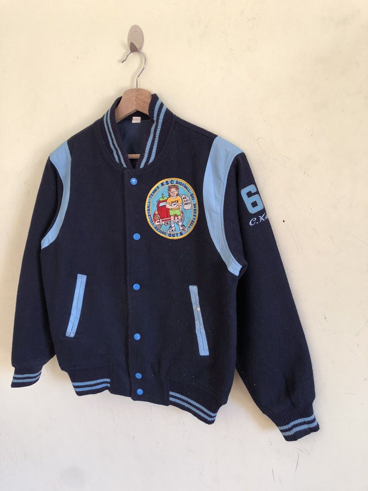 Japanese Brand 🔥VINTAGE KCS STADIUM VARSITY BOMBER JACKET Size US M / EU 48-50 / 2 - 2 Thumbnail