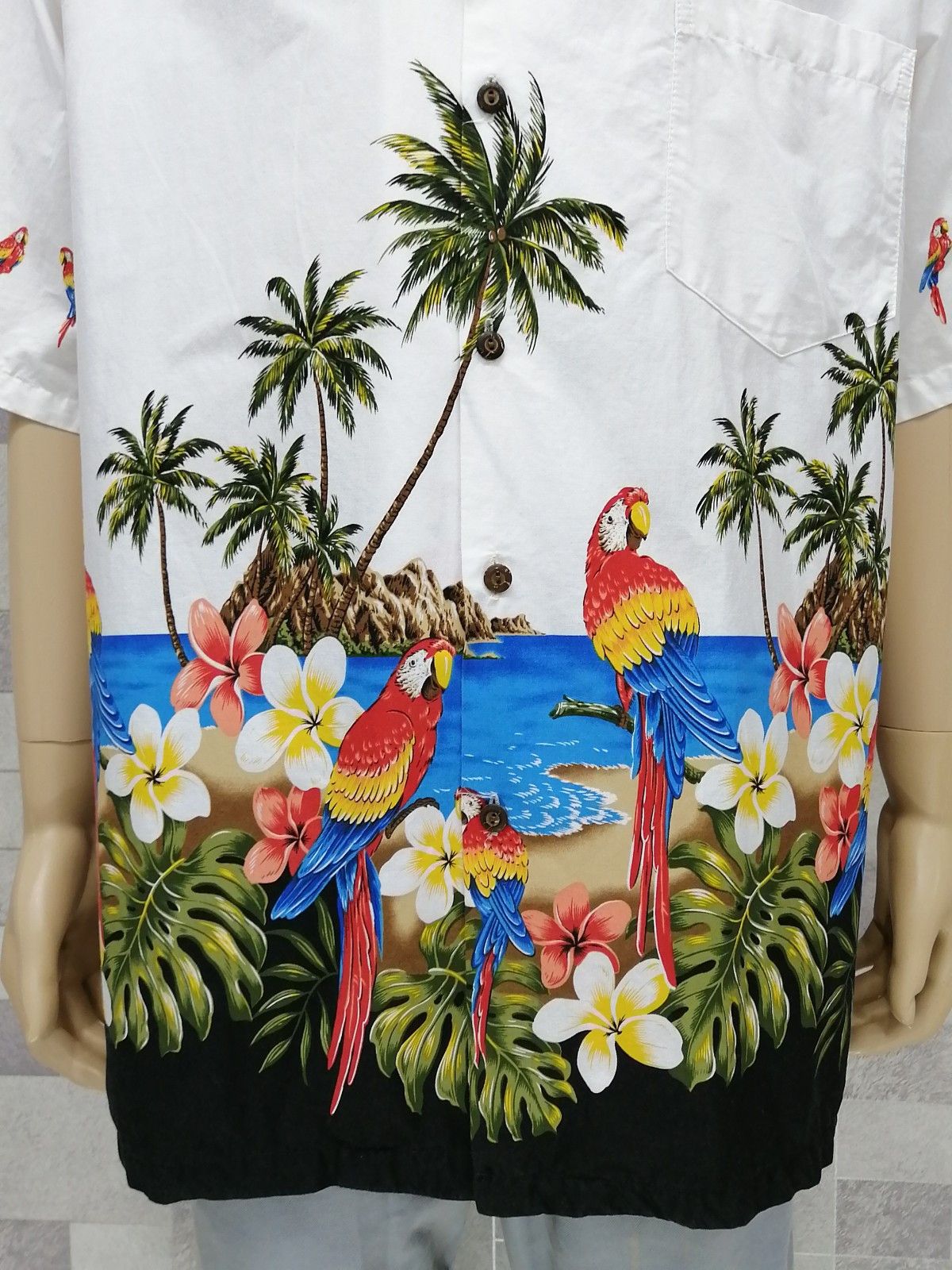 Pacific Legend 🔥 BESTOFFER!!🔥Vintage Hawaiian Birds Shirt Made in Hawaii Size US XL / EU 56 / 4 - 4 Thumbnail