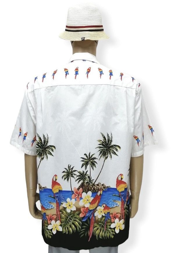 Pacific Legend 🔥 BESTOFFER!!🔥Vintage Hawaiian Birds Shirt Made in Hawaii Size US XL / EU 56 / 4 - 2 Thumbnail