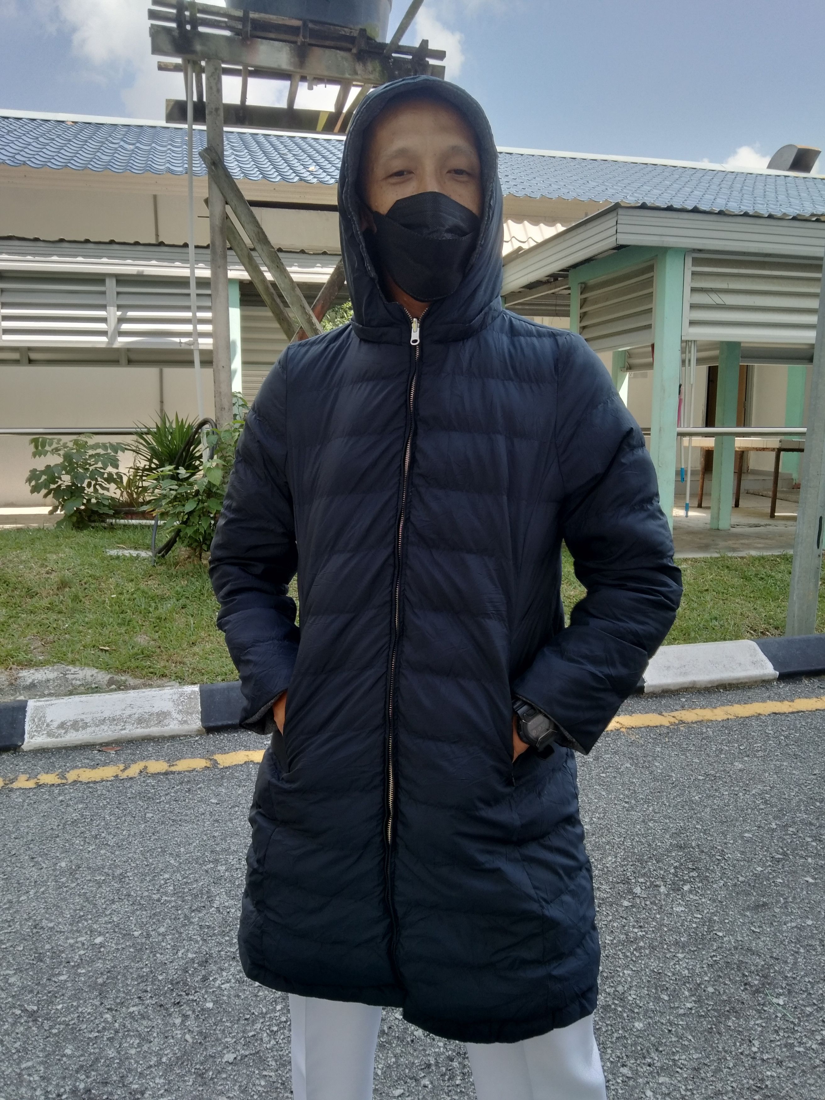 Japanese Brand REVERSIBLE HOODIE LONG JACKET DUO FUNCTION Size US S / EU 44-46 / 1 - 1 Thumbnail