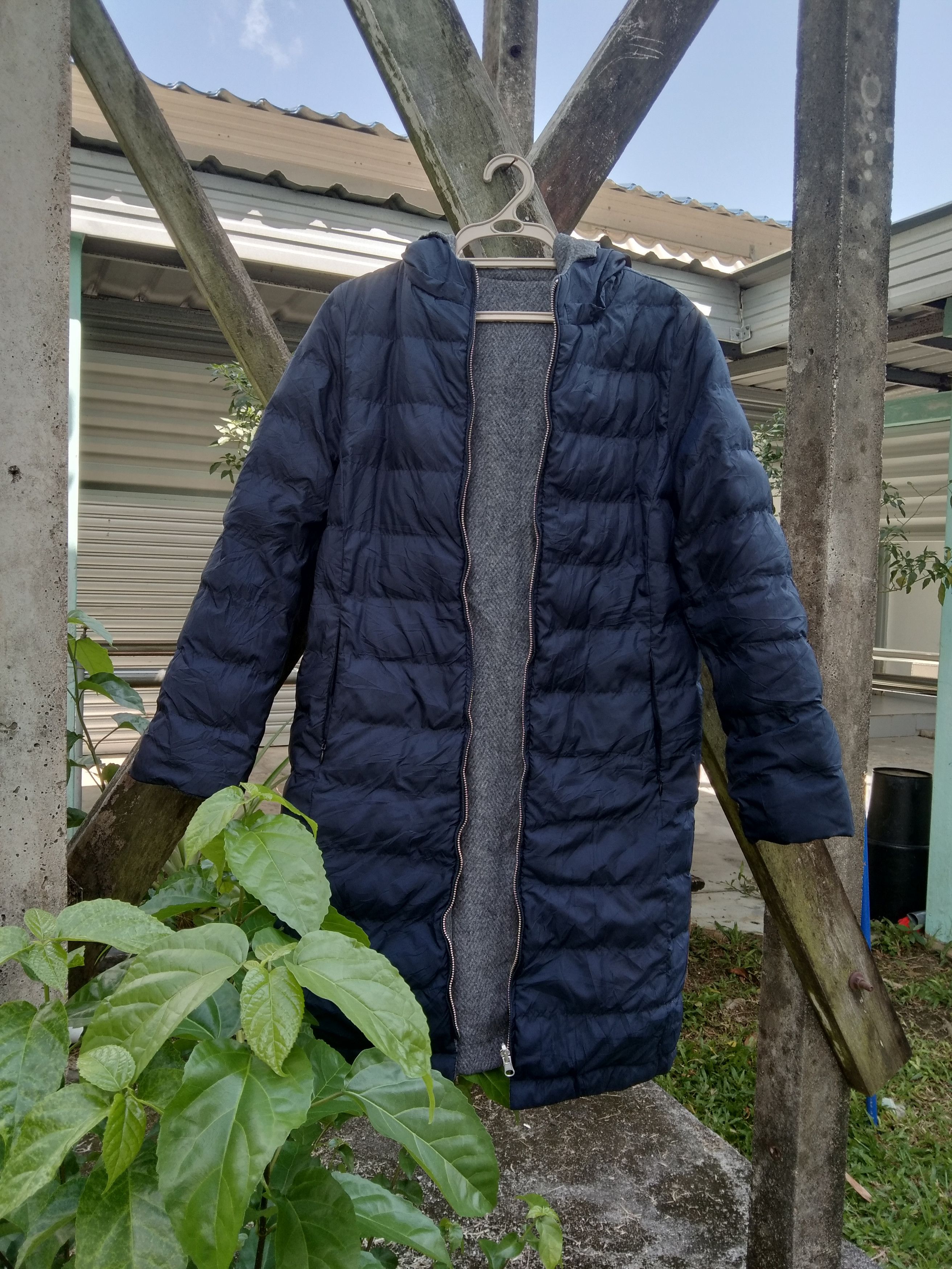 Japanese Brand REVERSIBLE HOODIE LONG JACKET DUO FUNCTION Size US S / EU 44-46 / 1 - 5 Thumbnail