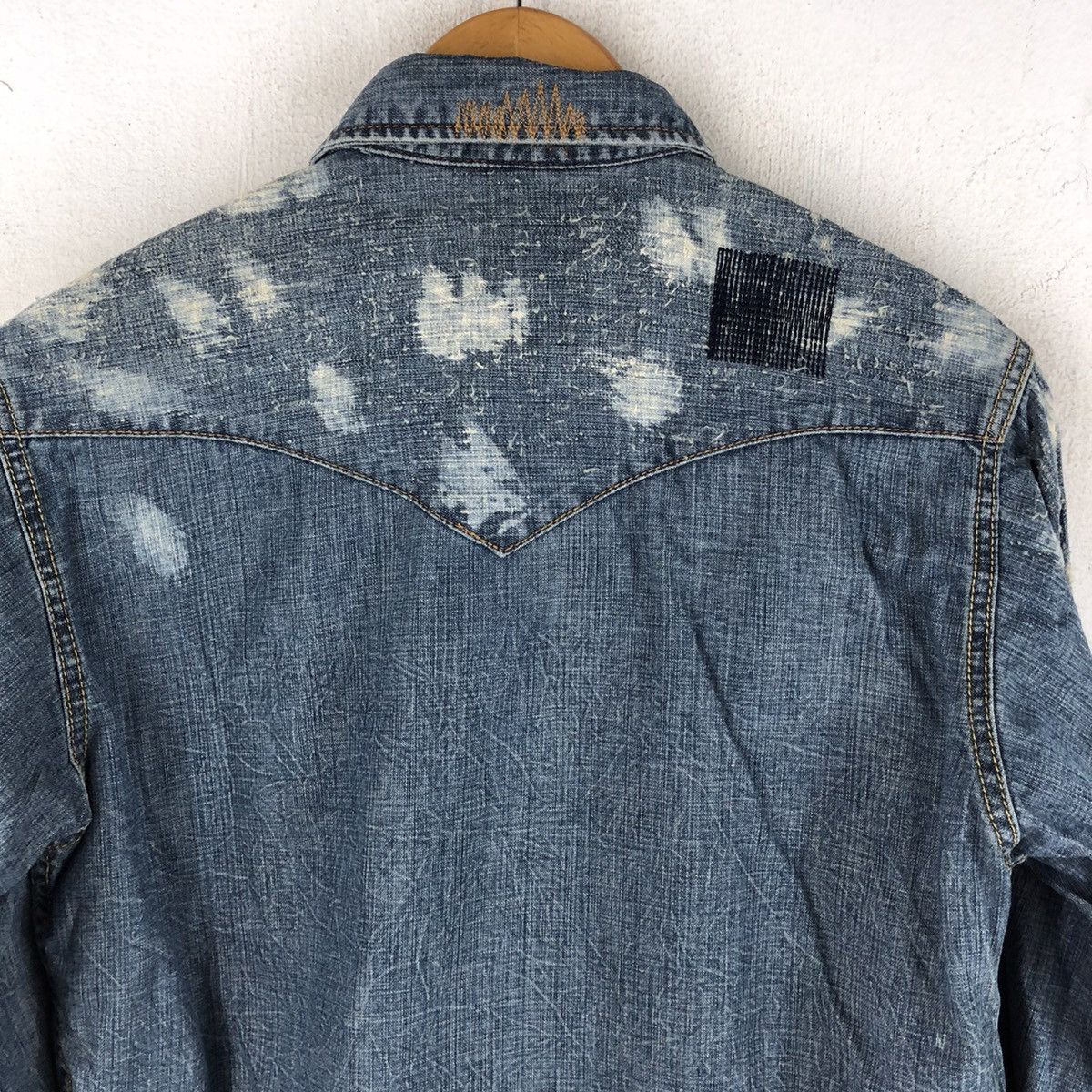 Designer × Japanese Brand 🔥FLASH REPORT BORO DYED SHIRT SNAP BUTTON Size US S / EU 44-46 / 1 - 7 Thumbnail