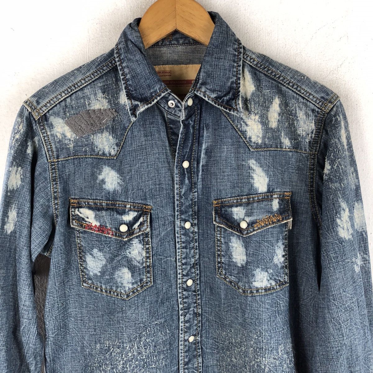 Designer × Japanese Brand 🔥FLASH REPORT BORO DYED SHIRT SNAP BUTTON Size US S / EU 44-46 / 1 - 4 Thumbnail