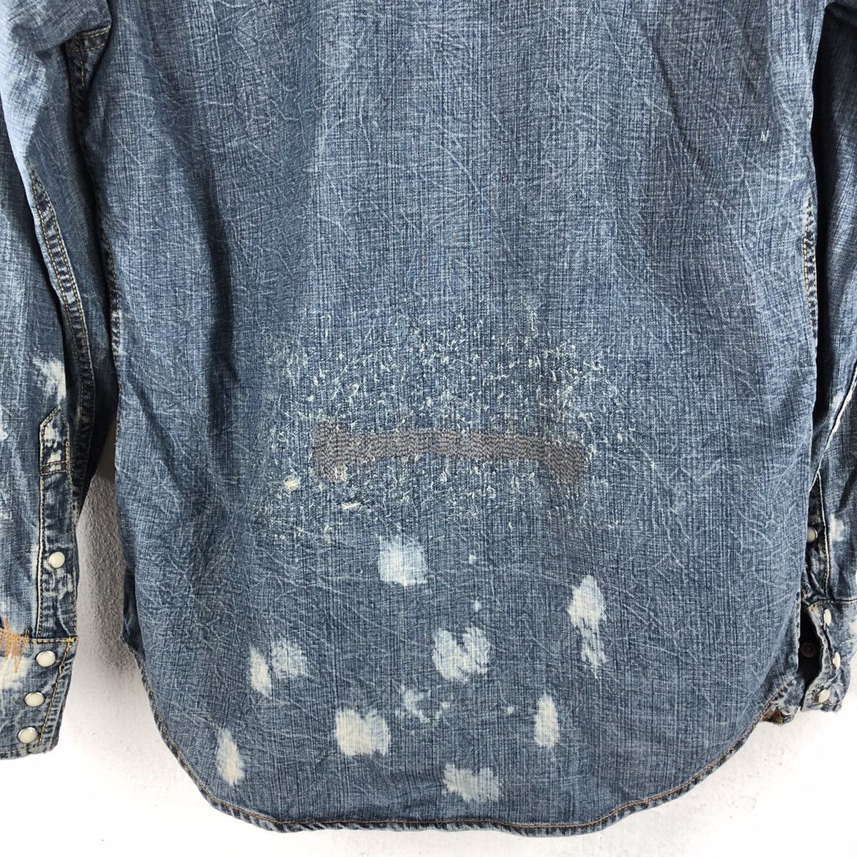 Designer × Japanese Brand 🔥FLASH REPORT BORO DYED SHIRT SNAP BUTTON Size US S / EU 44-46 / 1 - 8 Thumbnail