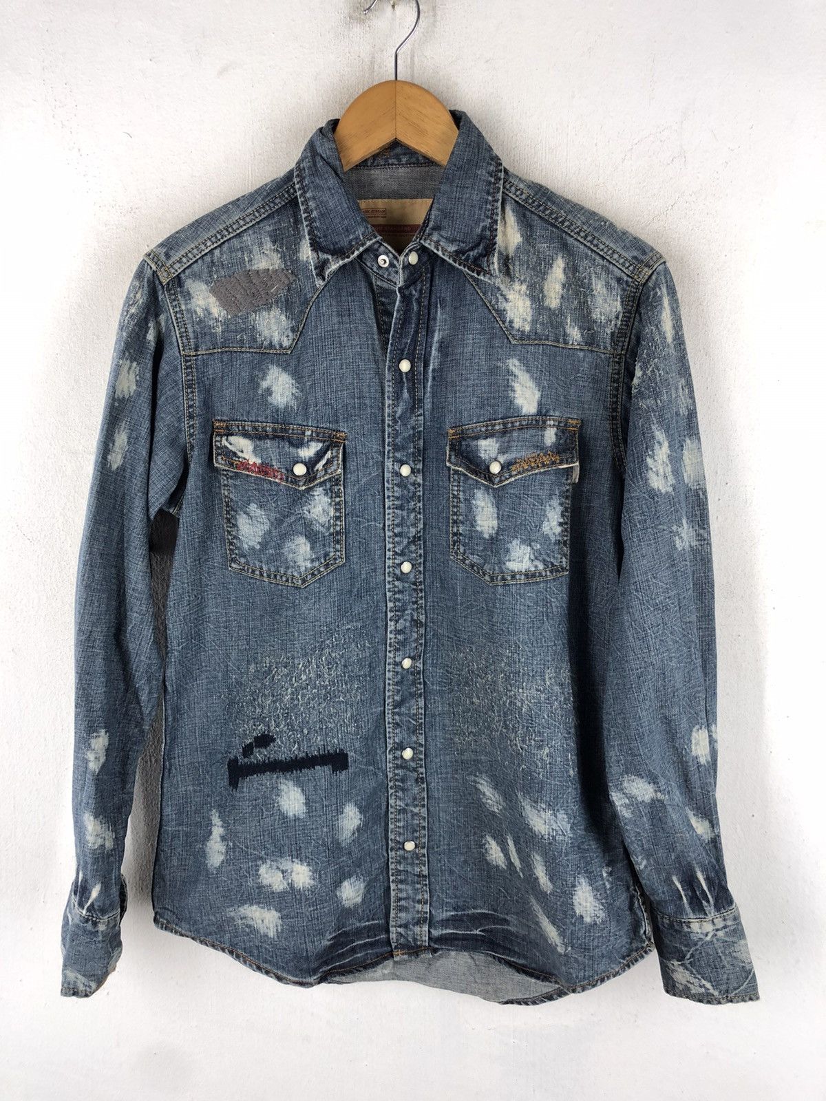 Designer × Japanese Brand 🔥FLASH REPORT BORO DYED SHIRT SNAP BUTTON Size US S / EU 44-46 / 1 - 1 Thumbnail