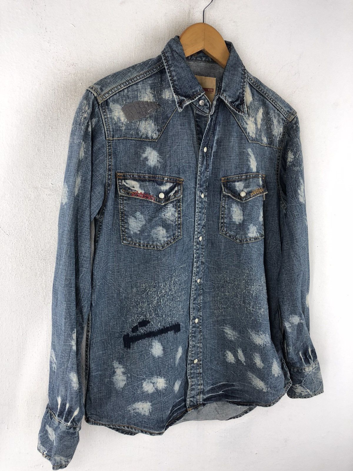 Designer × Japanese Brand 🔥FLASH REPORT BORO DYED SHIRT SNAP BUTTON Size US S / EU 44-46 / 1 - 2 Thumbnail