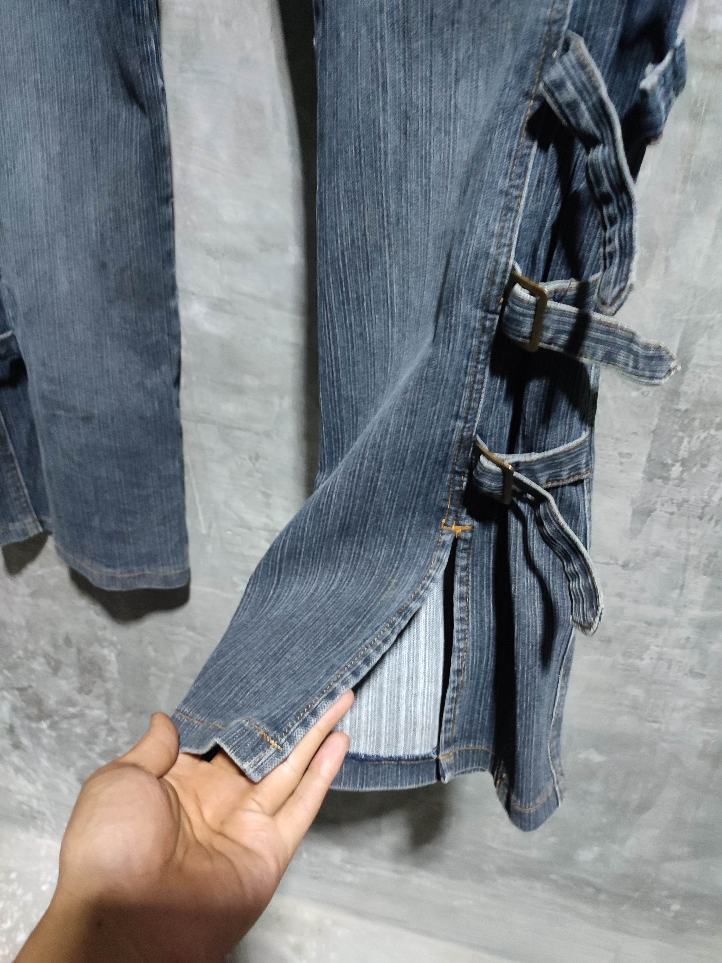 Designer 🔥Apollo MultiStrap Design Cargo Flared Bondage Punk Jeans Size US 33 - 7 Thumbnail