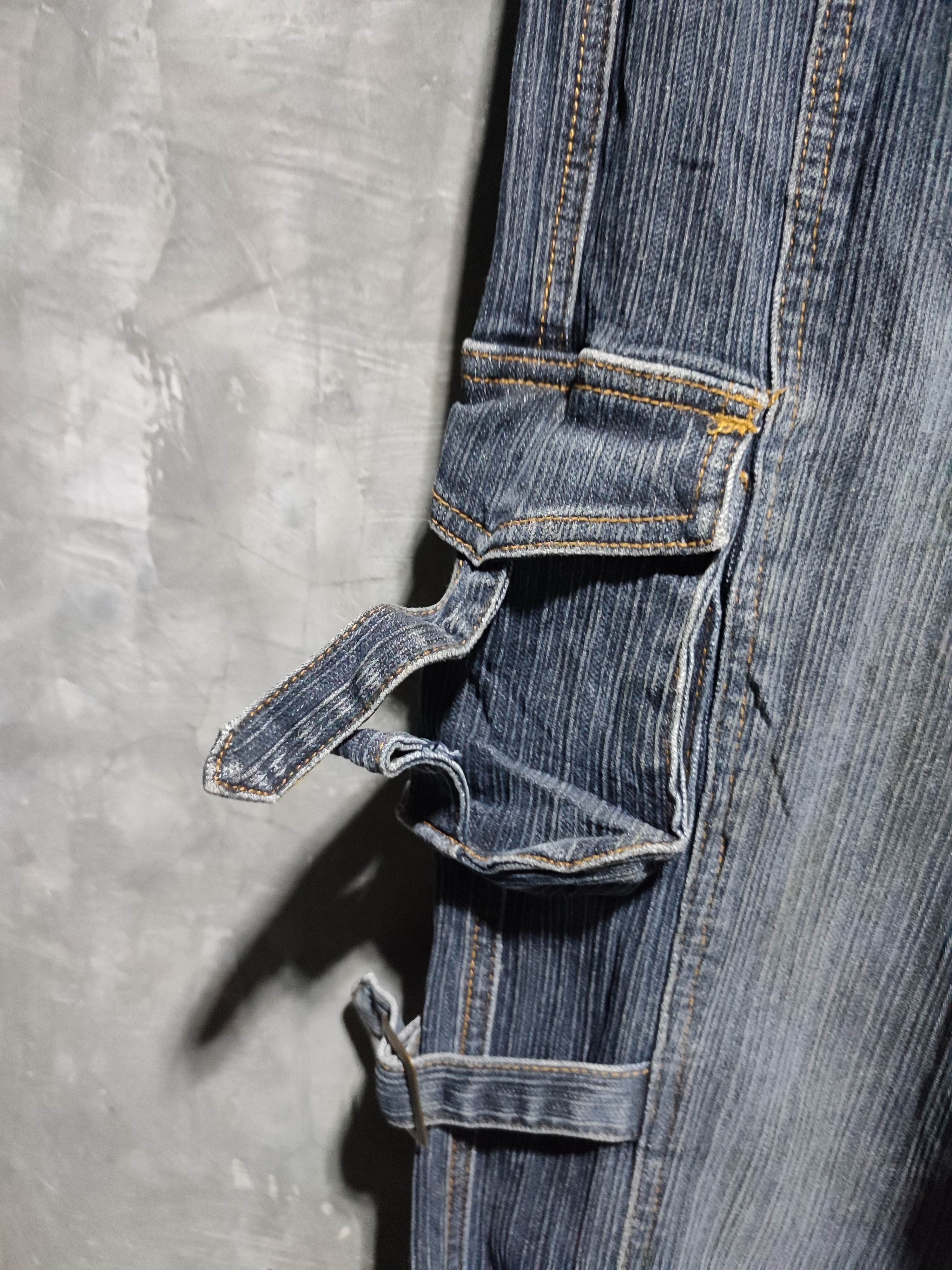 Designer 🔥Apollo MultiStrap Design Cargo Flared Bondage Punk Jeans Size US 33 - 14 Thumbnail