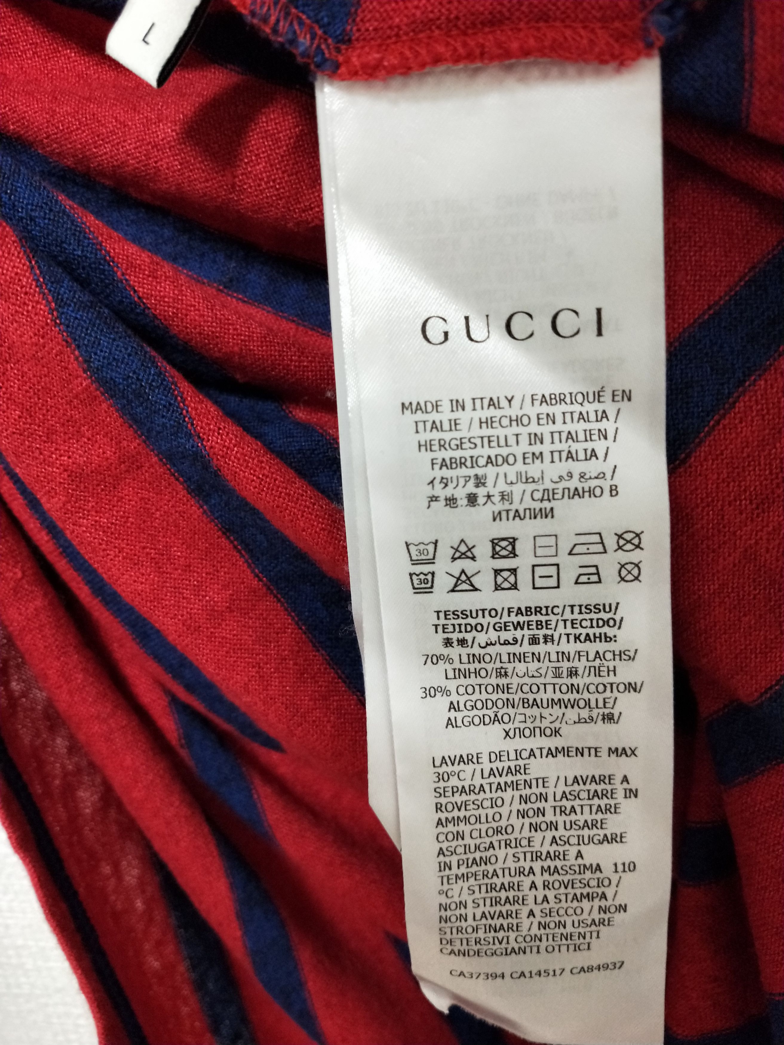 Gucci Stripe Logo Tee Size US L / EU 52-54 / 3 - 5 Thumbnail