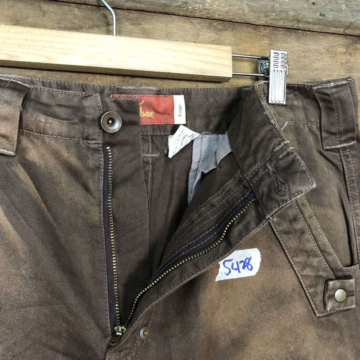 TransClothing Brown acidwash faded cargo Pants #5428