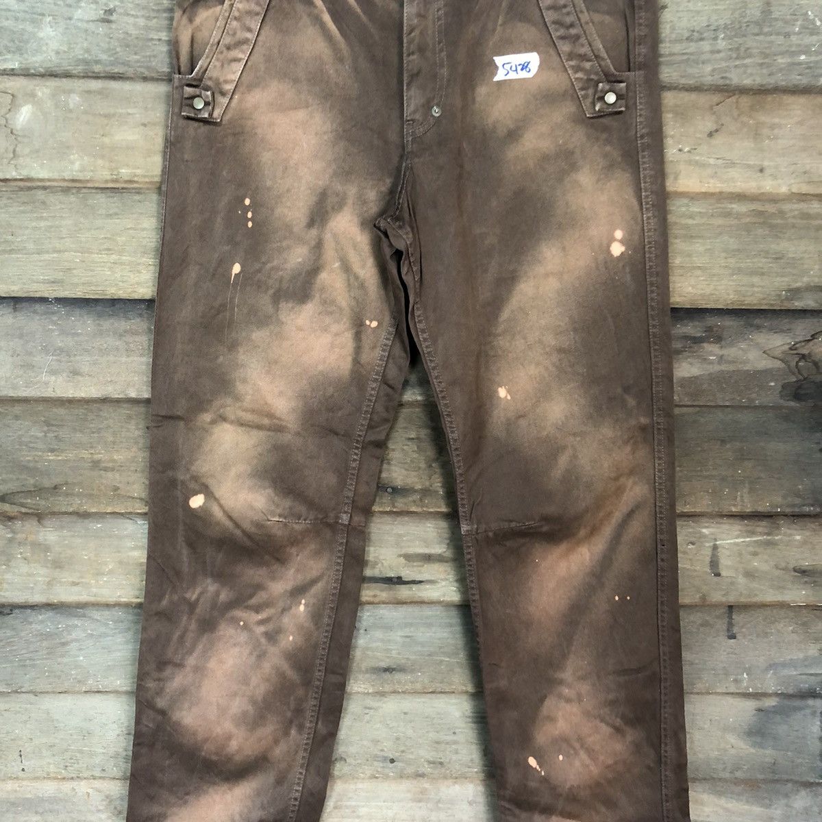 TransClothing Brown acidwash faded cargo Pants #5428