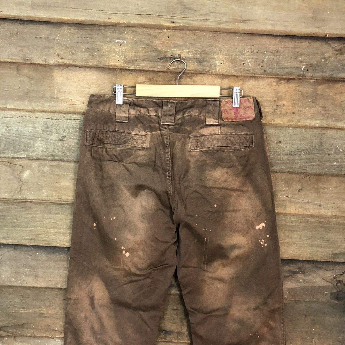 TransClothing Brown acidwash faded cargo Pants #5428
