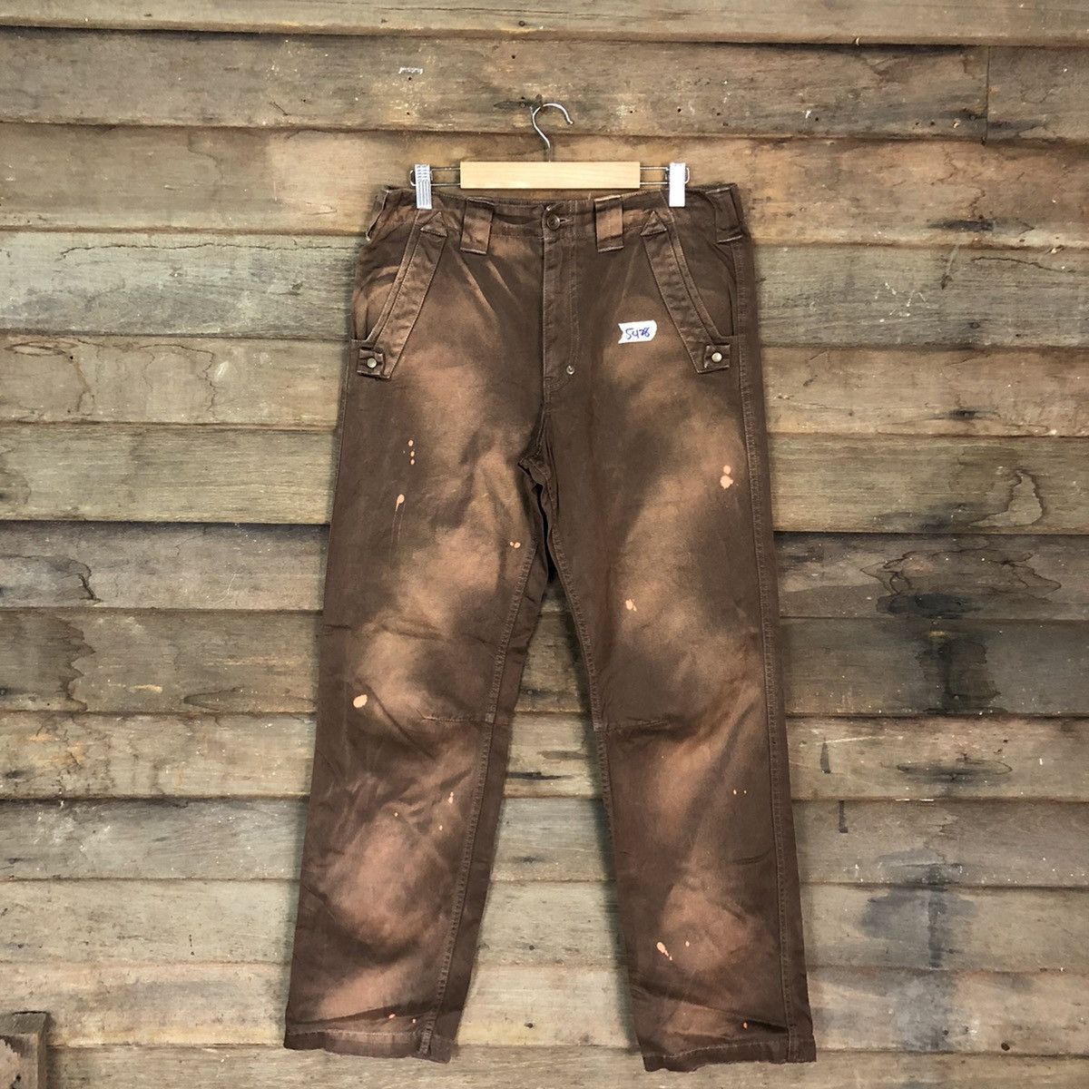 TransClothing Brown acidwash faded cargo Pants #5428