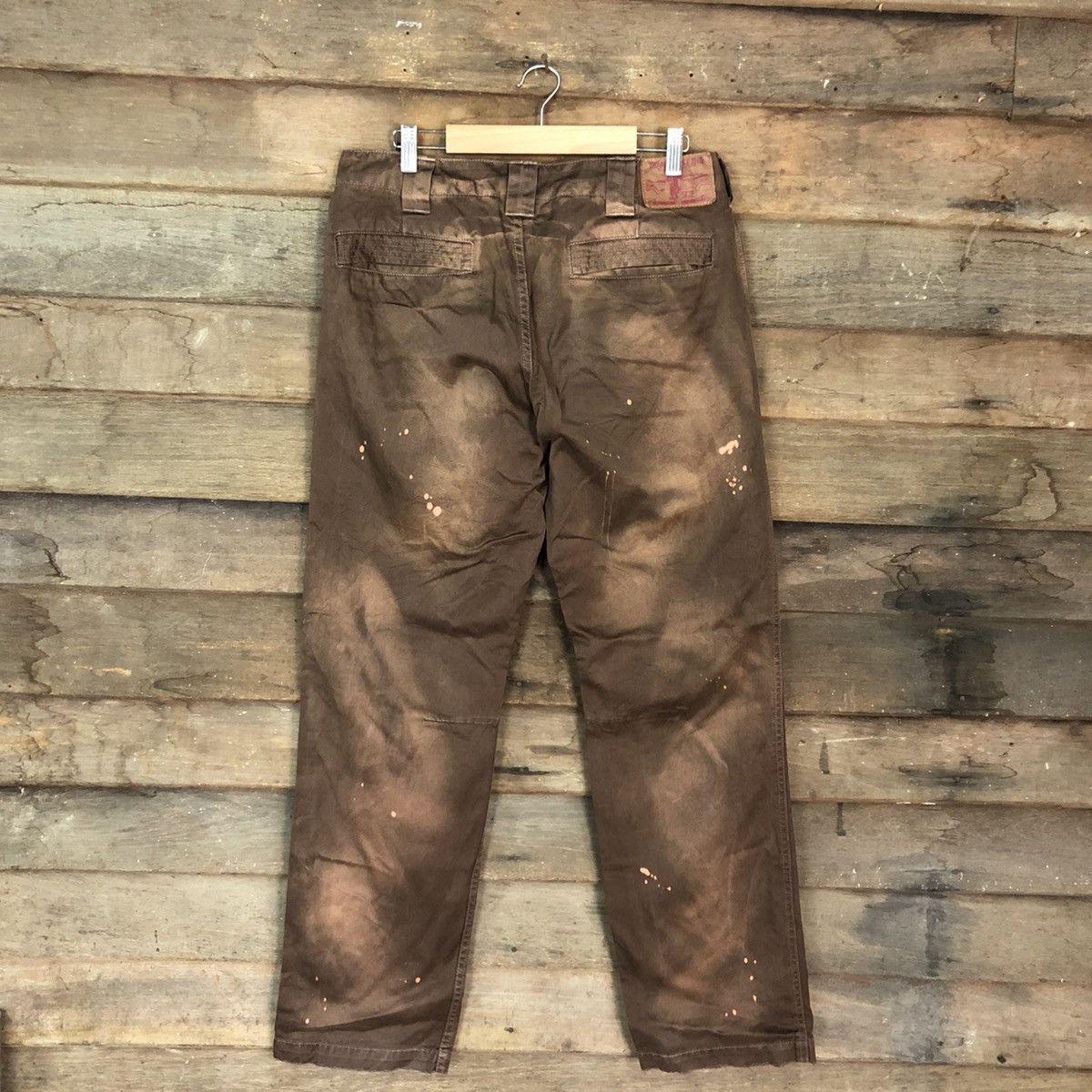 TransClothing Brown acidwash faded cargo Pants #5428