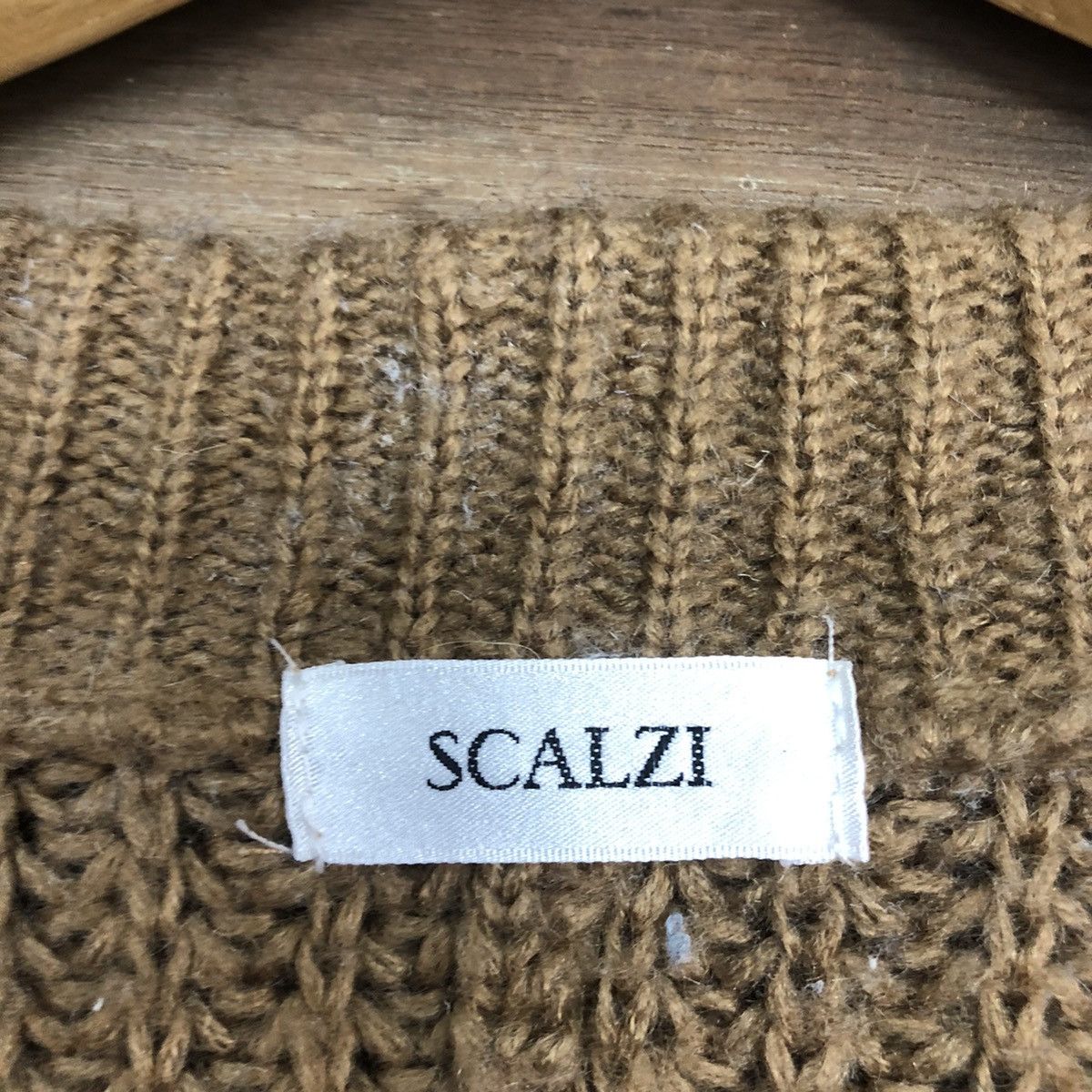 Homespun Knitwear D Scalzi Brown Mohair Shag Shaggy cardigan Knitwear #c1174 Size XL / US 12-14 / IT 48-50 - 10 Thumbnail
