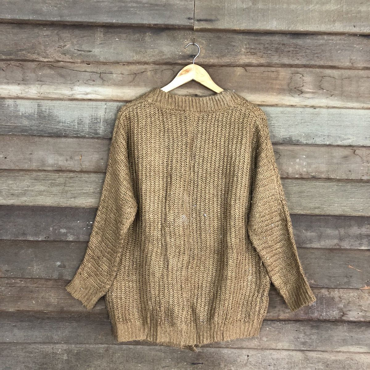 Homespun Knitwear D Scalzi Brown Mohair Shag Shaggy cardigan Knitwear #c1174 Size XL / US 12-14 / IT 48-50 - 11 Thumbnail