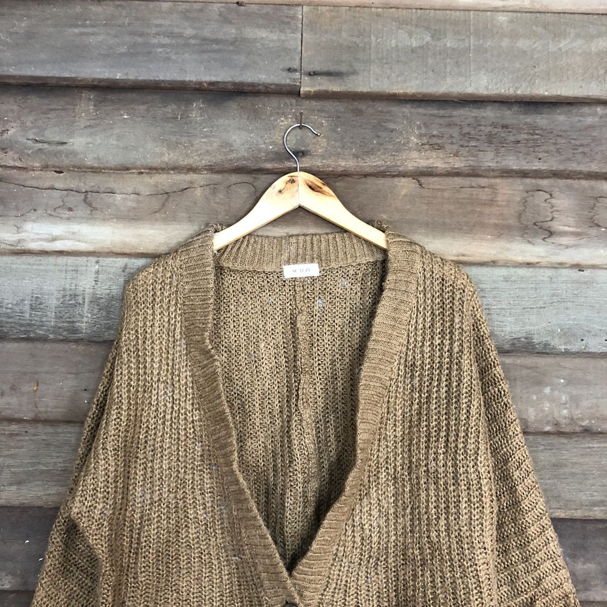 Homespun Knitwear D Scalzi Brown Mohair Shag Shaggy cardigan Knitwear #c1174 Size XL / US 12-14 / IT 48-50 - 9 Thumbnail