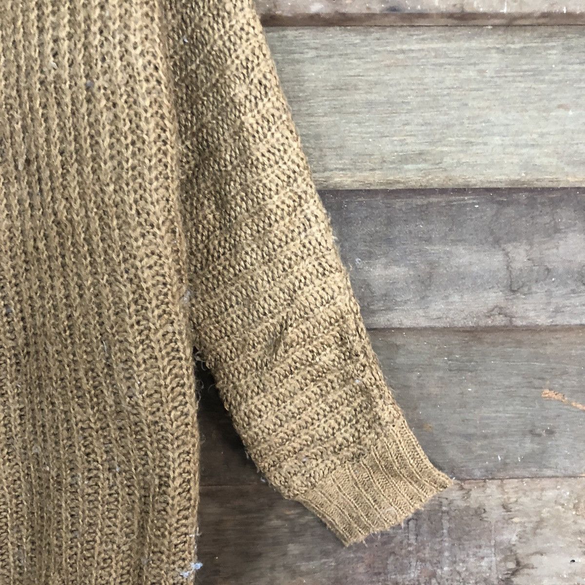 Homespun Knitwear D Scalzi Brown Mohair Shag Shaggy cardigan Knitwear #c1174 Size XL / US 12-14 / IT 48-50 - 4 Thumbnail
