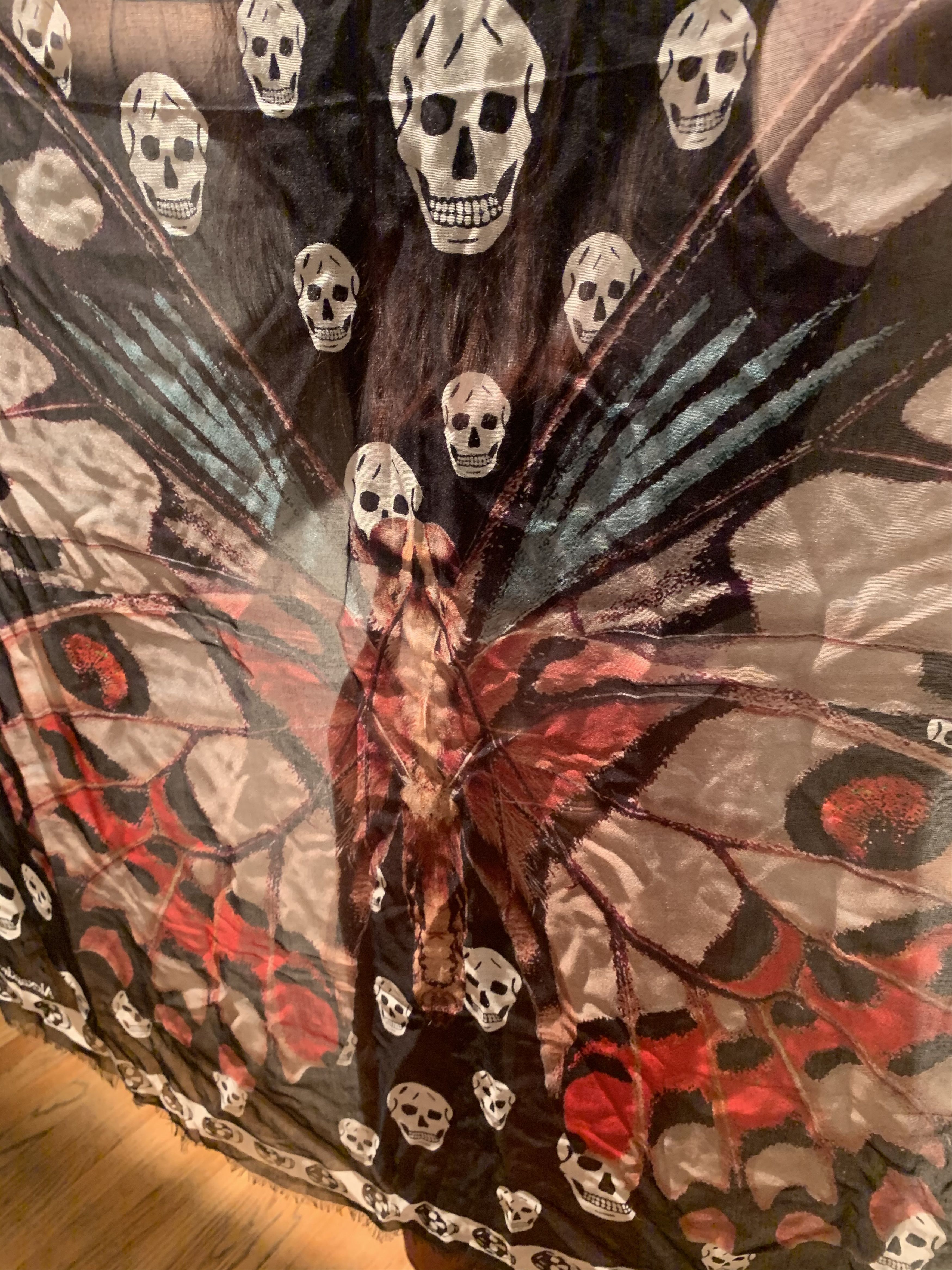 Alexander McQueen × Designer *RARE* New Alexander McQueen Butterfly Scarf Size ONE SIZE - 3 Thumbnail