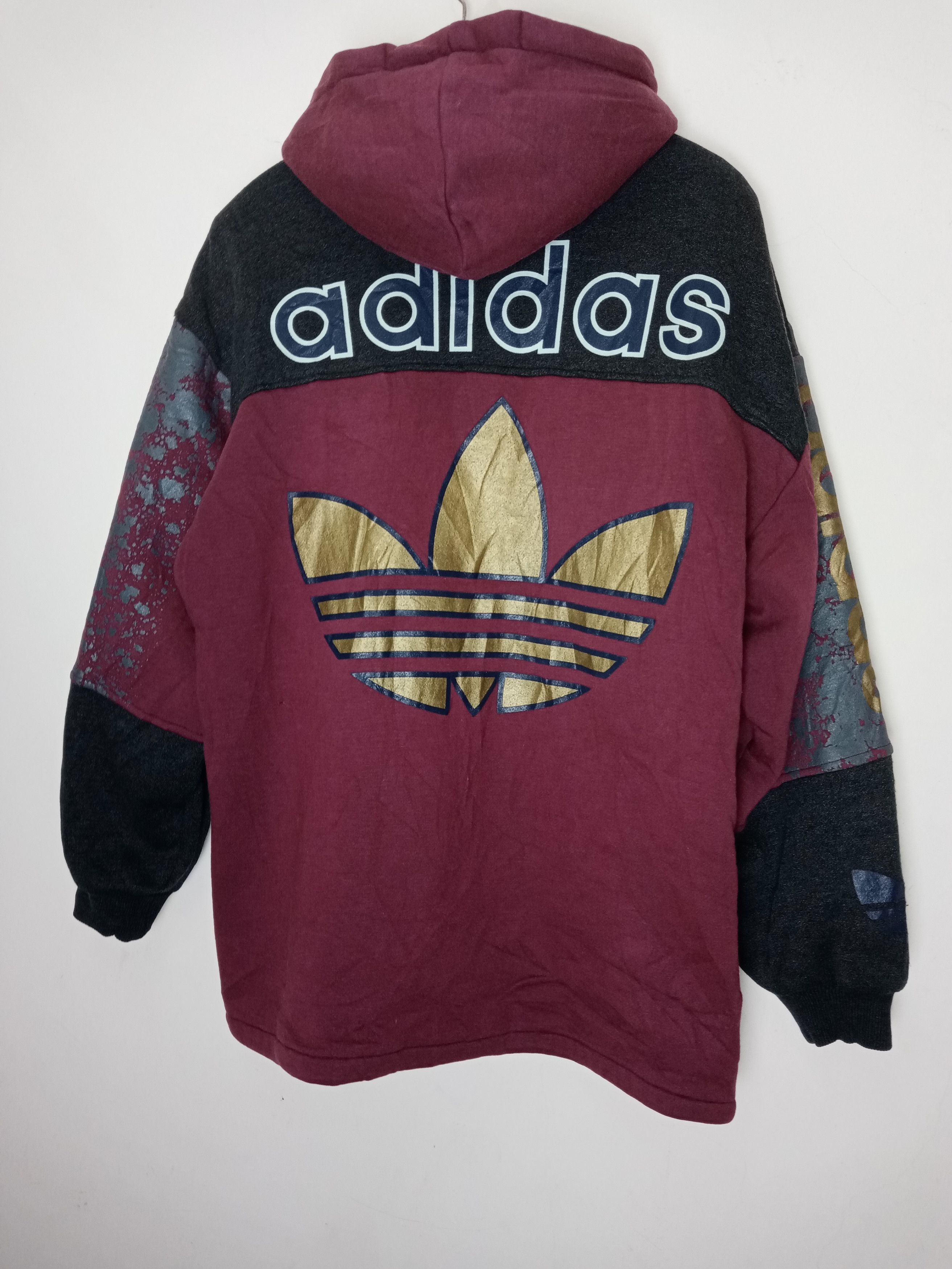 Adidas Vintage 90s ADIDAS BIG LOGO HOODIES Size US L / EU 52-54 / 3 - 8 Thumbnail
