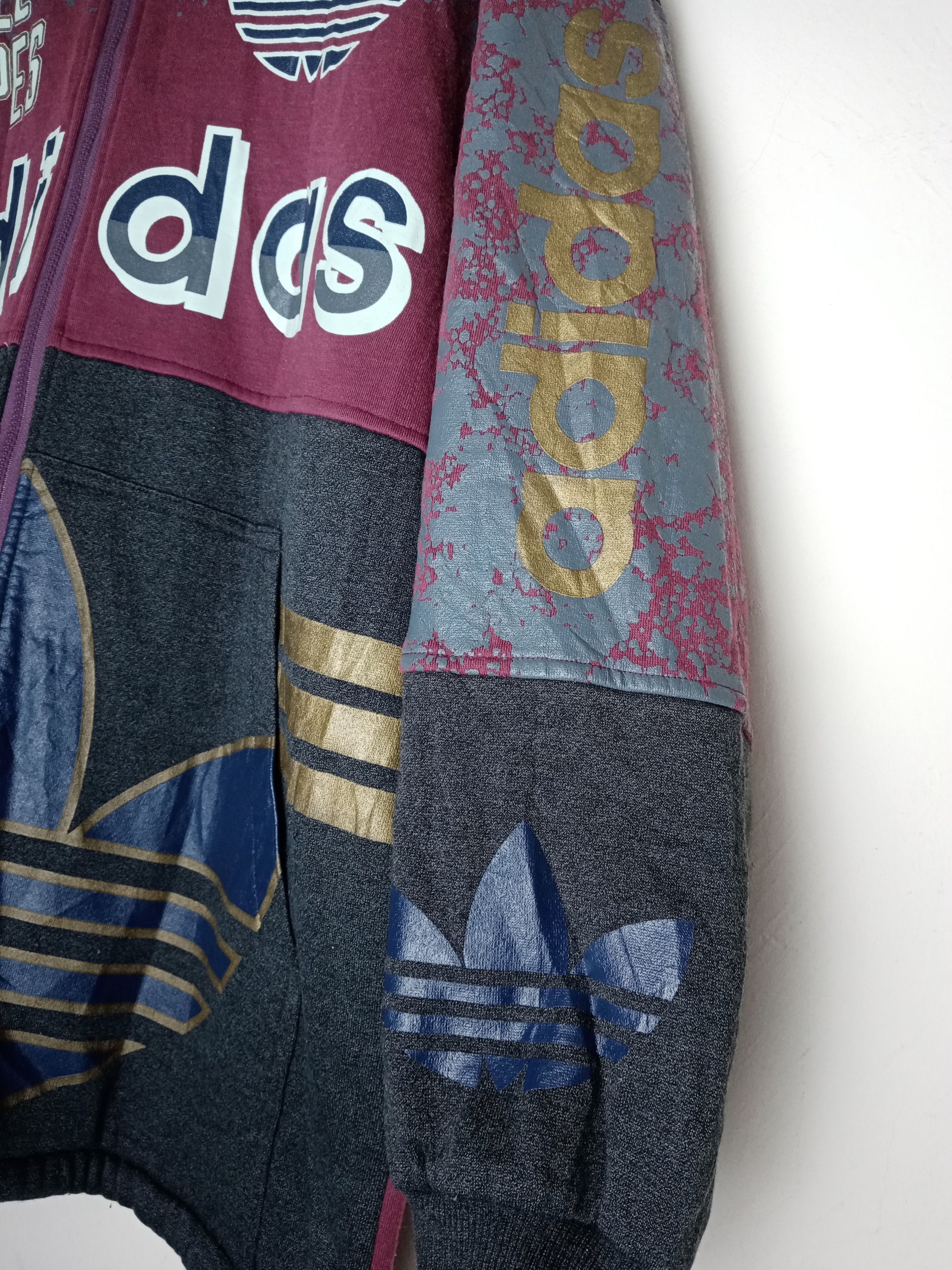 Adidas Vintage 90s ADIDAS BIG LOGO HOODIES Size US L / EU 52-54 / 3 - 9 Thumbnail