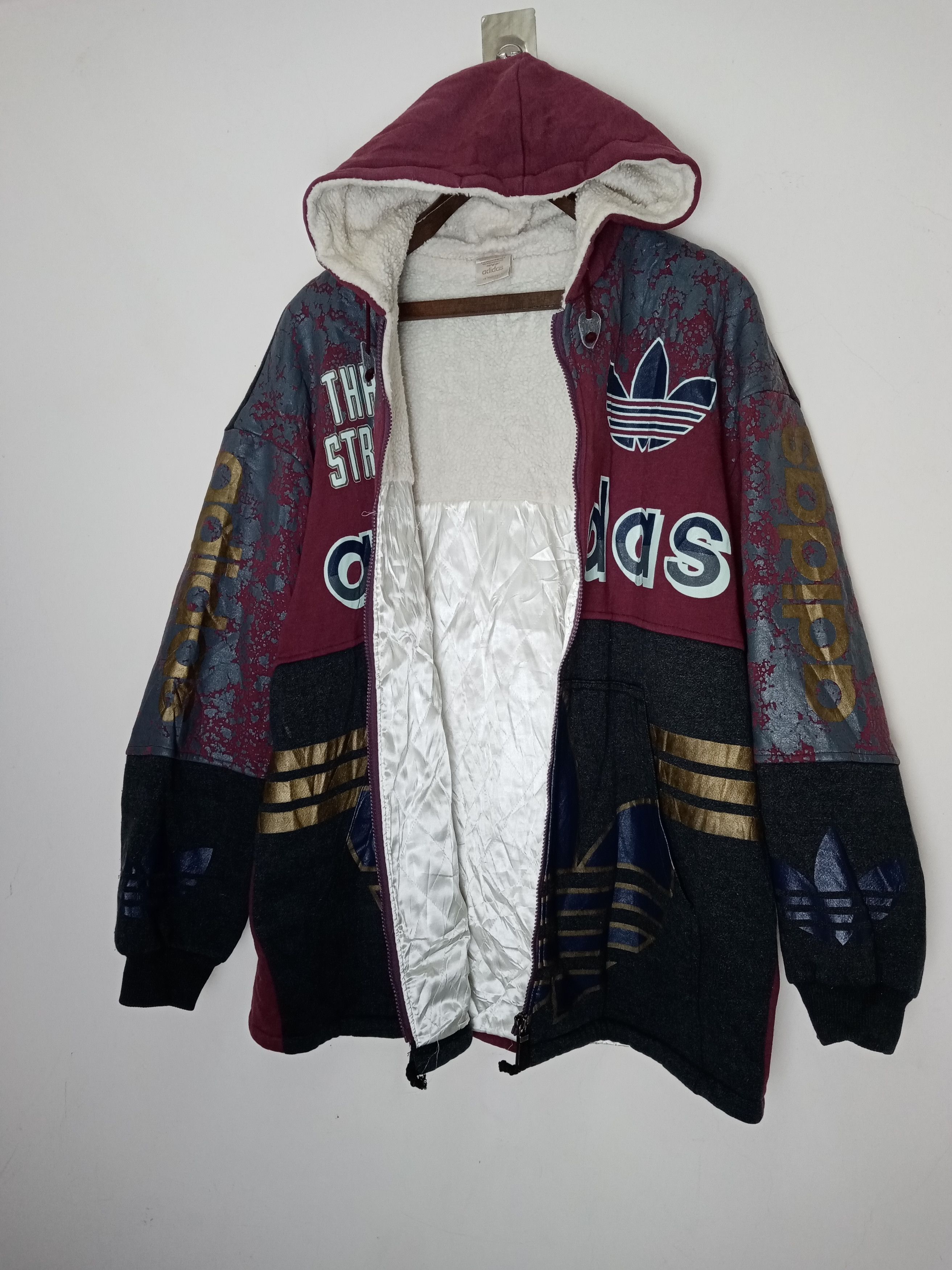 Adidas Vintage 90s ADIDAS BIG LOGO HOODIES Size US L / EU 52-54 / 3 - 4 Thumbnail