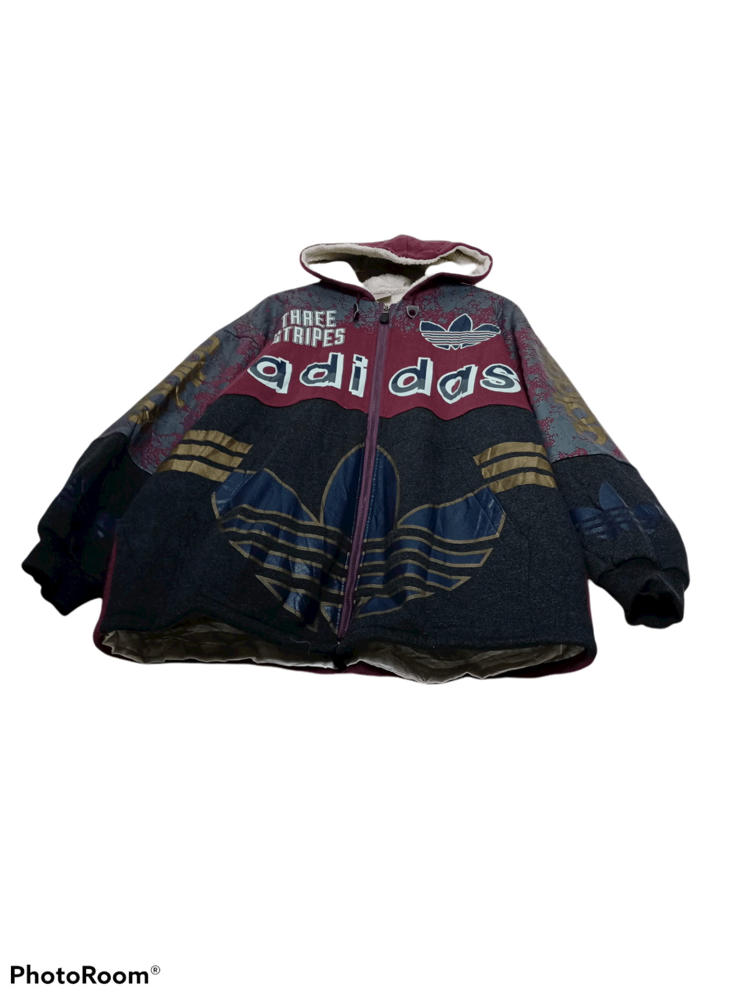 Adidas Vintage 90s ADIDAS BIG LOGO HOODIES Size US L / EU 52-54 / 3 - 5 Thumbnail