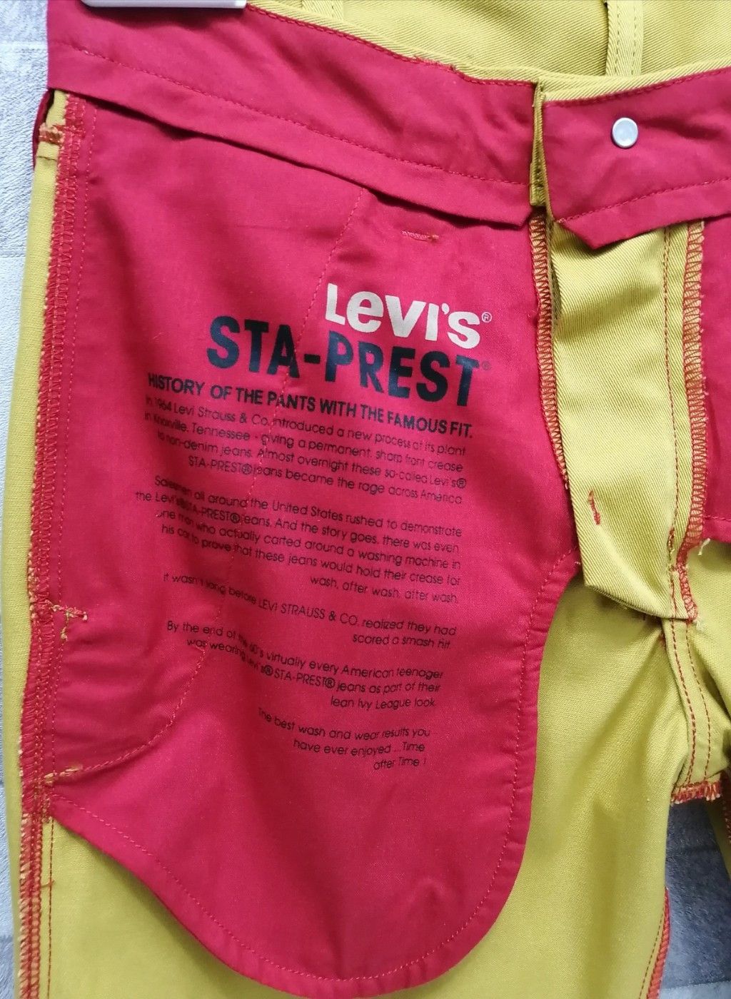 Levi's 🔥BESTOFFER🔥LEVI'S STA PREST Hype Yellow Slim Fit Pants Size US 30 / EU 46 - 9 Thumbnail