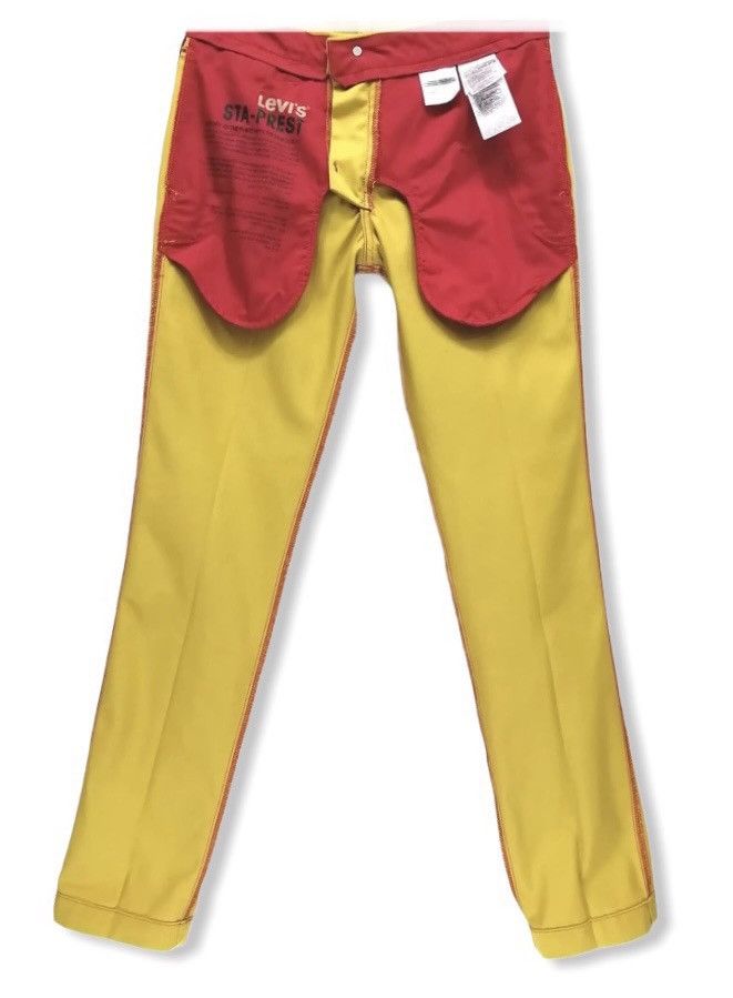 Levi's 🔥BESTOFFER🔥LEVI'S STA PREST Hype Yellow Slim Fit Pants Size US 30 / EU 46 - 6 Thumbnail