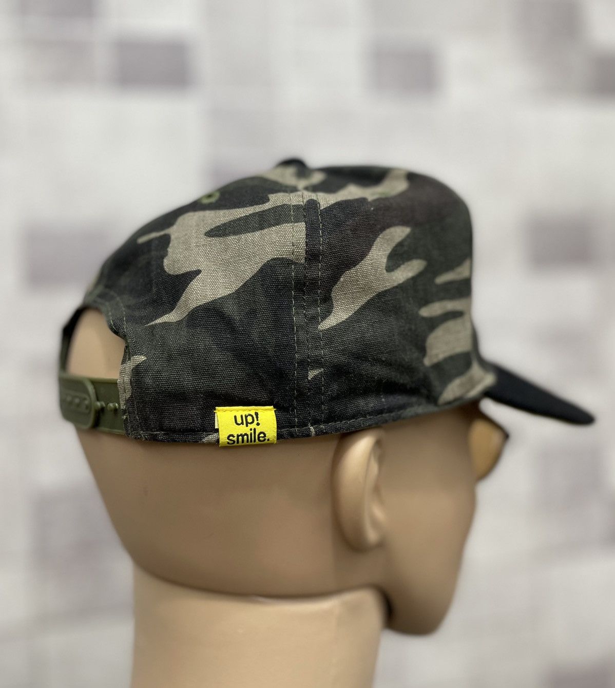 Japanese Brand UP!SMILE Fun Smile Design Camouflage Street Fashion Hat Size ONE SIZE - 6 Thumbnail