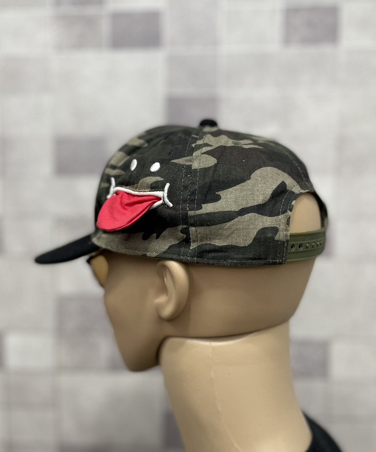 Japanese Brand UP!SMILE Fun Smile Design Camouflage Street Fashion Hat Size ONE SIZE - 5 Thumbnail