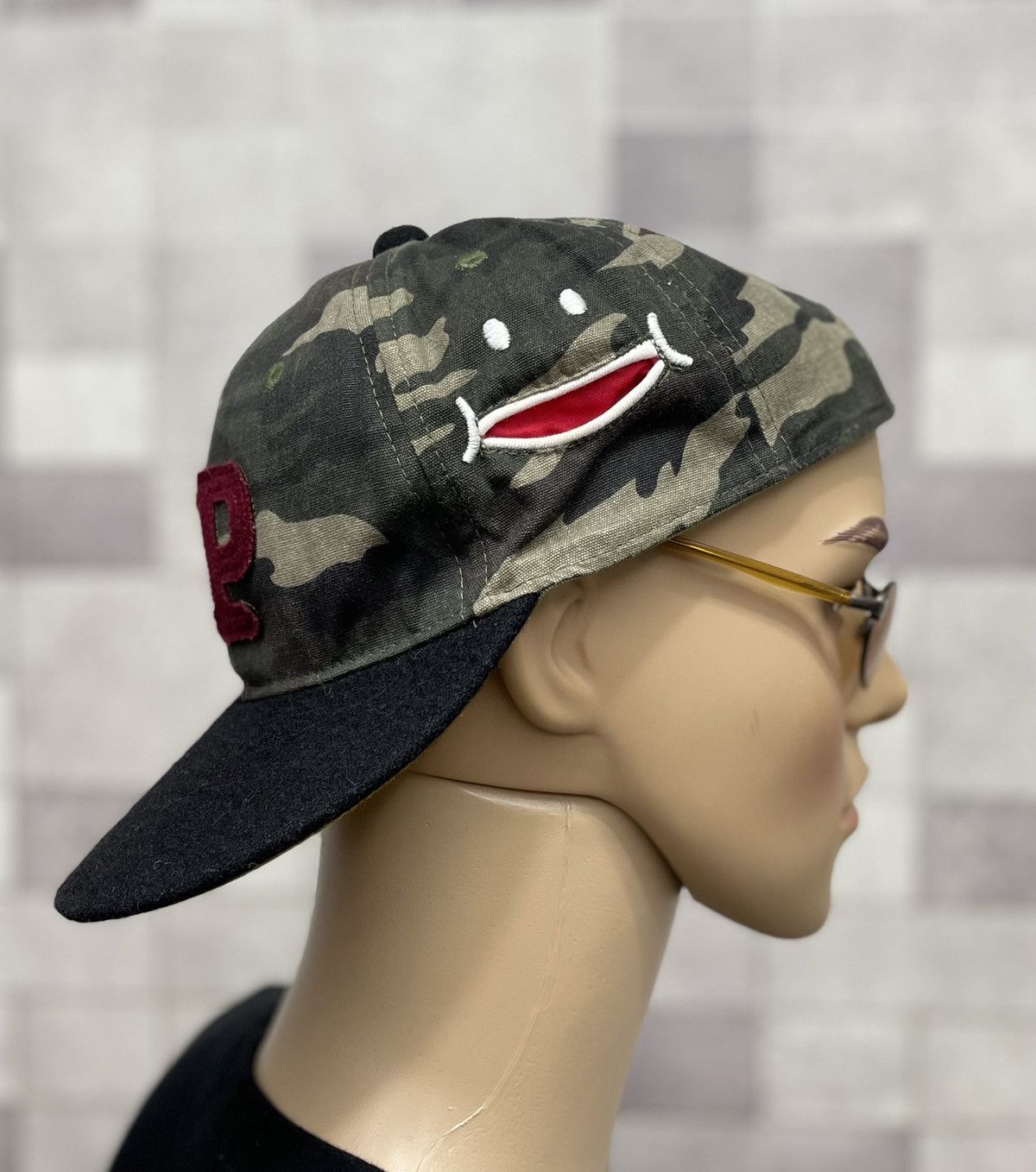 Japanese Brand UP!SMILE Fun Smile Design Camouflage Street Fashion Hat Size ONE SIZE - 3 Thumbnail