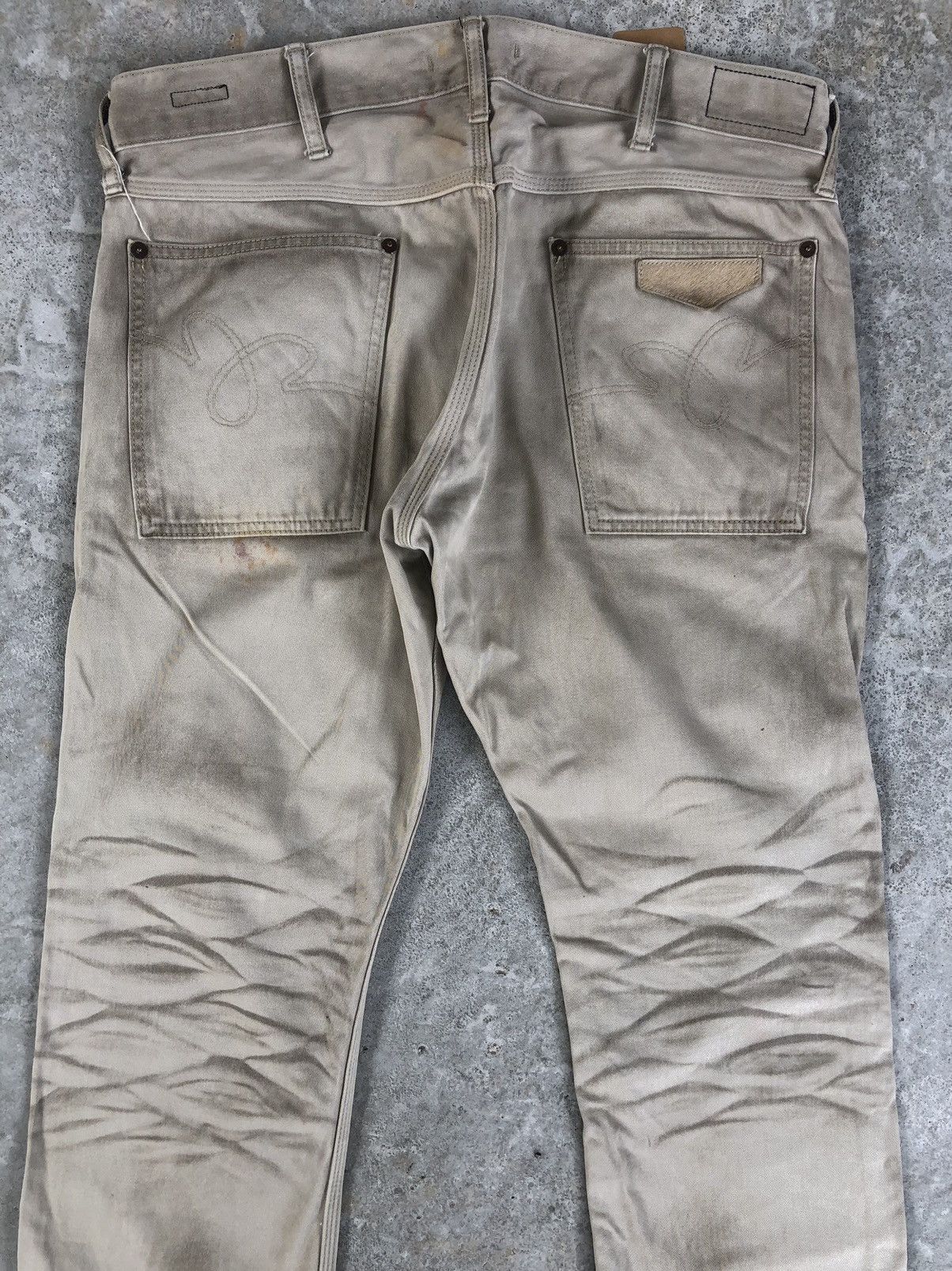 If Six Was Nine Japanese Blue Way Flared Jeans Distressed Jeans Size US 35 - 10 Thumbnail
