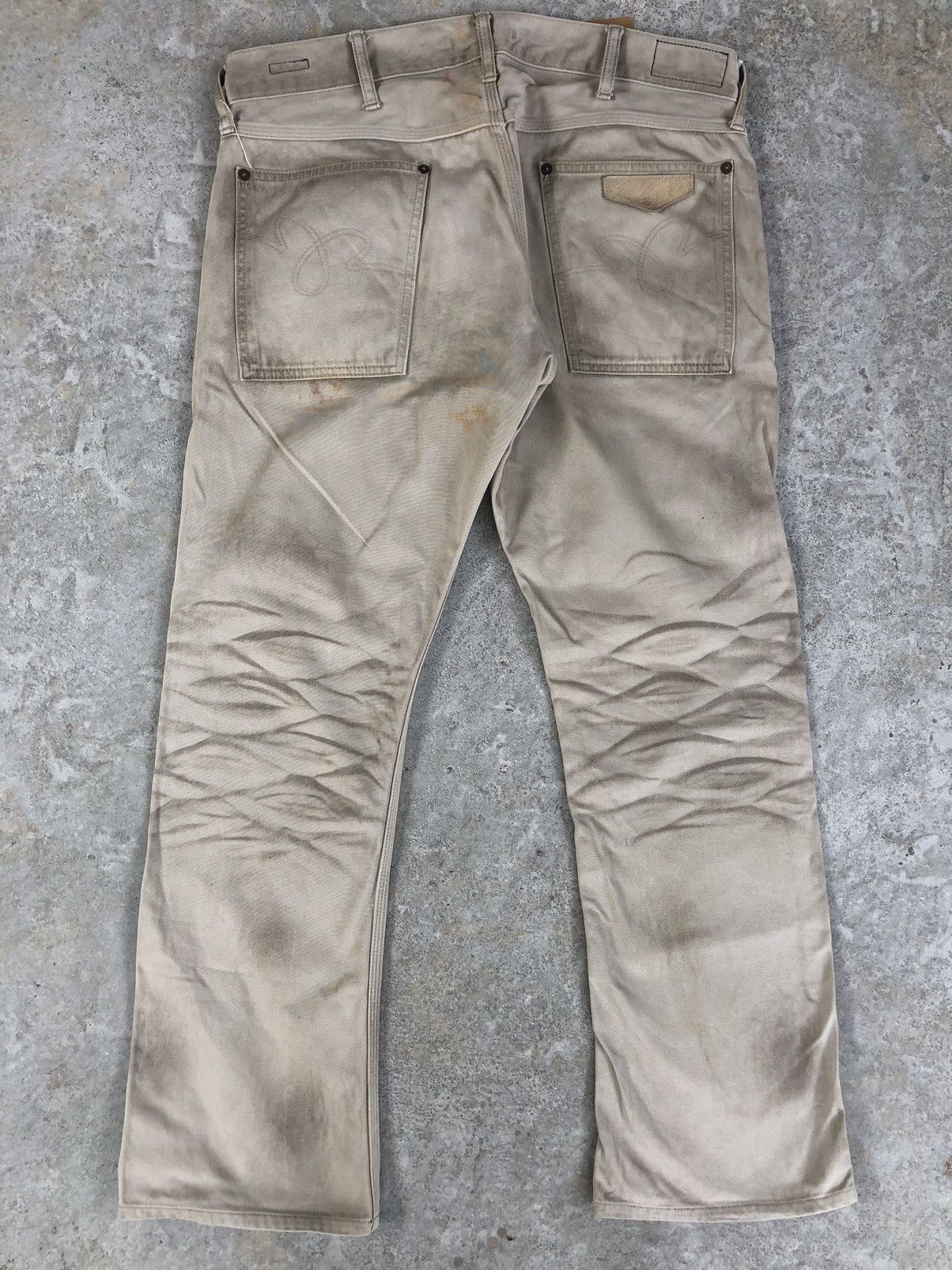 If Six Was Nine Japanese Blue Way Flared Jeans Distressed Jeans Size US 35 - 2 Thumbnail