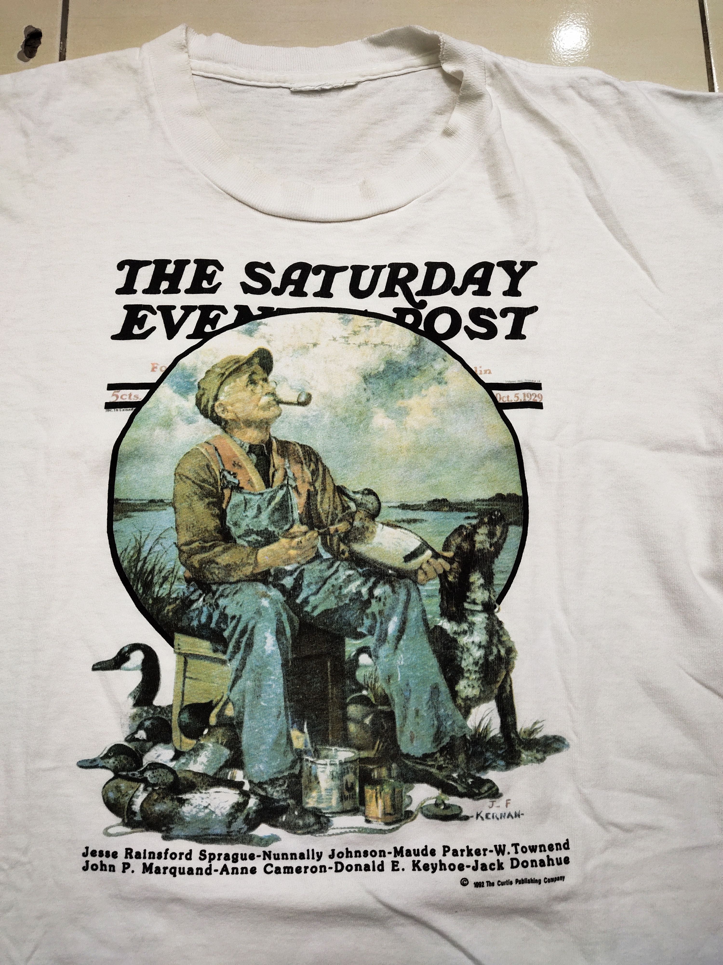 Vintage Rare! Vintage ©1992 The Saturday Evening Post Tshirt Size US M / EU 48-50 / 2 - 1 Thumbnail