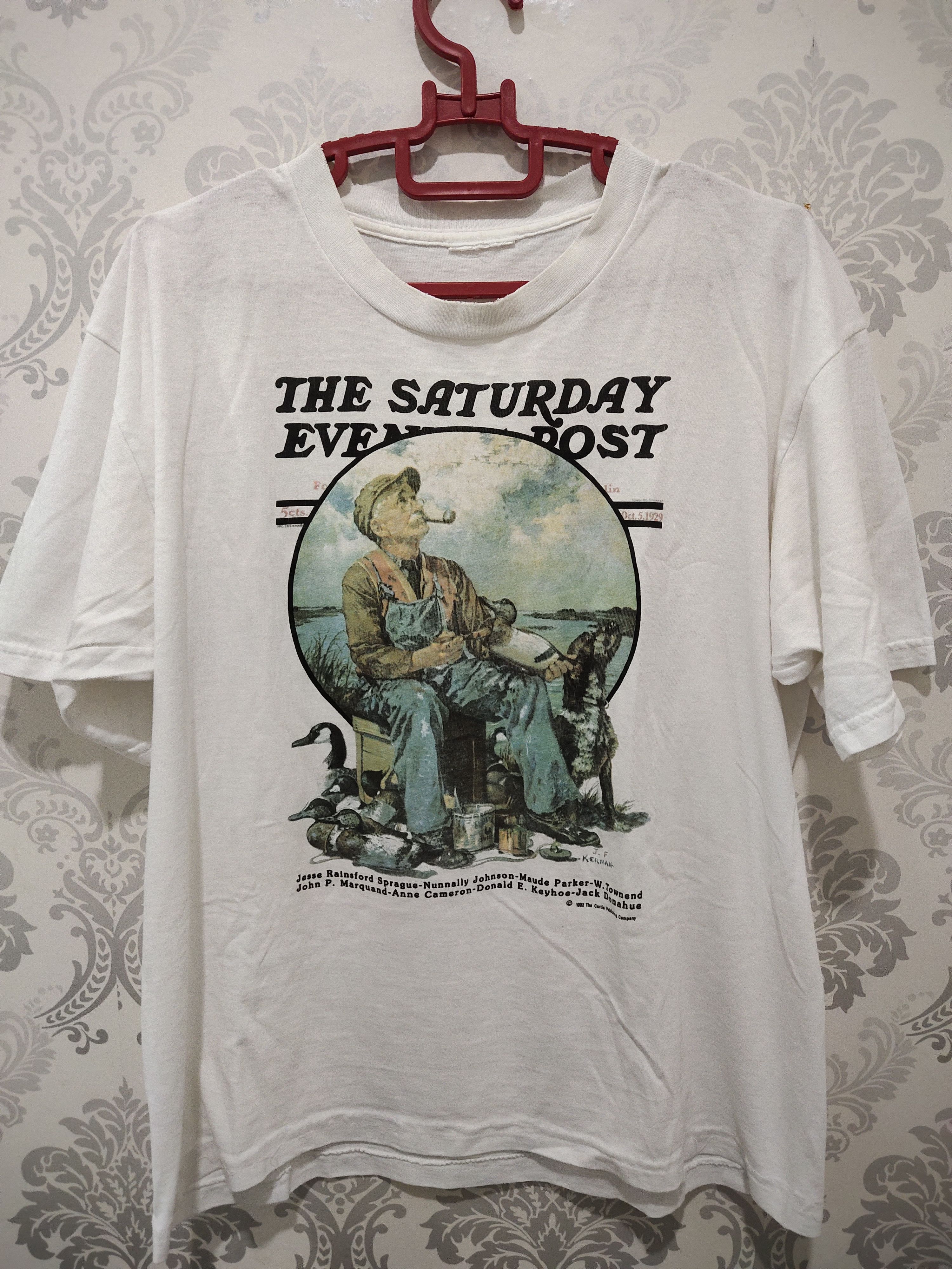 Vintage Rare! Vintage ©1992 The Saturday Evening Post Tshirt Size US M / EU 48-50 / 2 - 2 Thumbnail