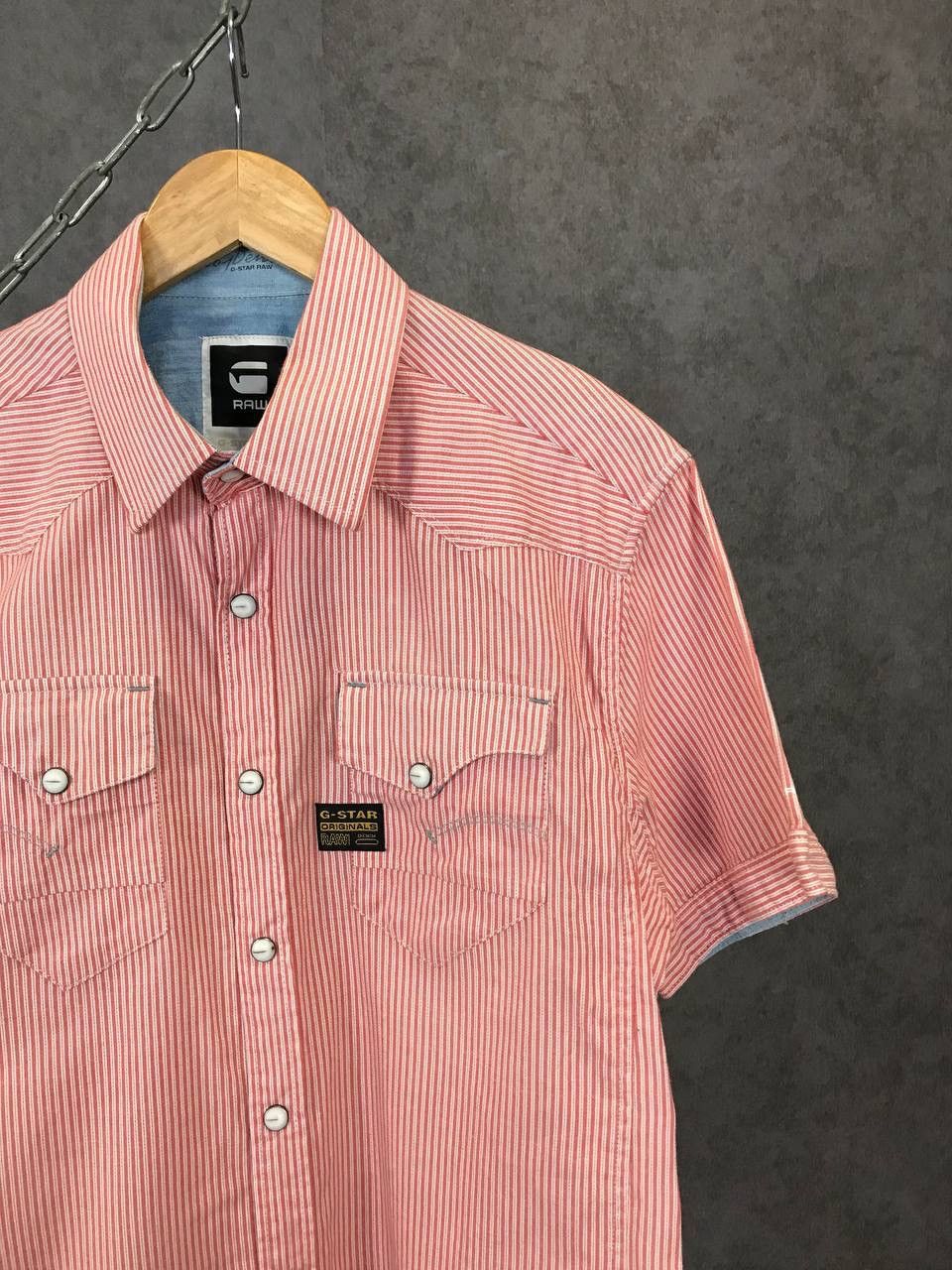 G-Star G Star Raw stripped shirt Size US L / EU 52-54 / 3 - 2 Thumbnail