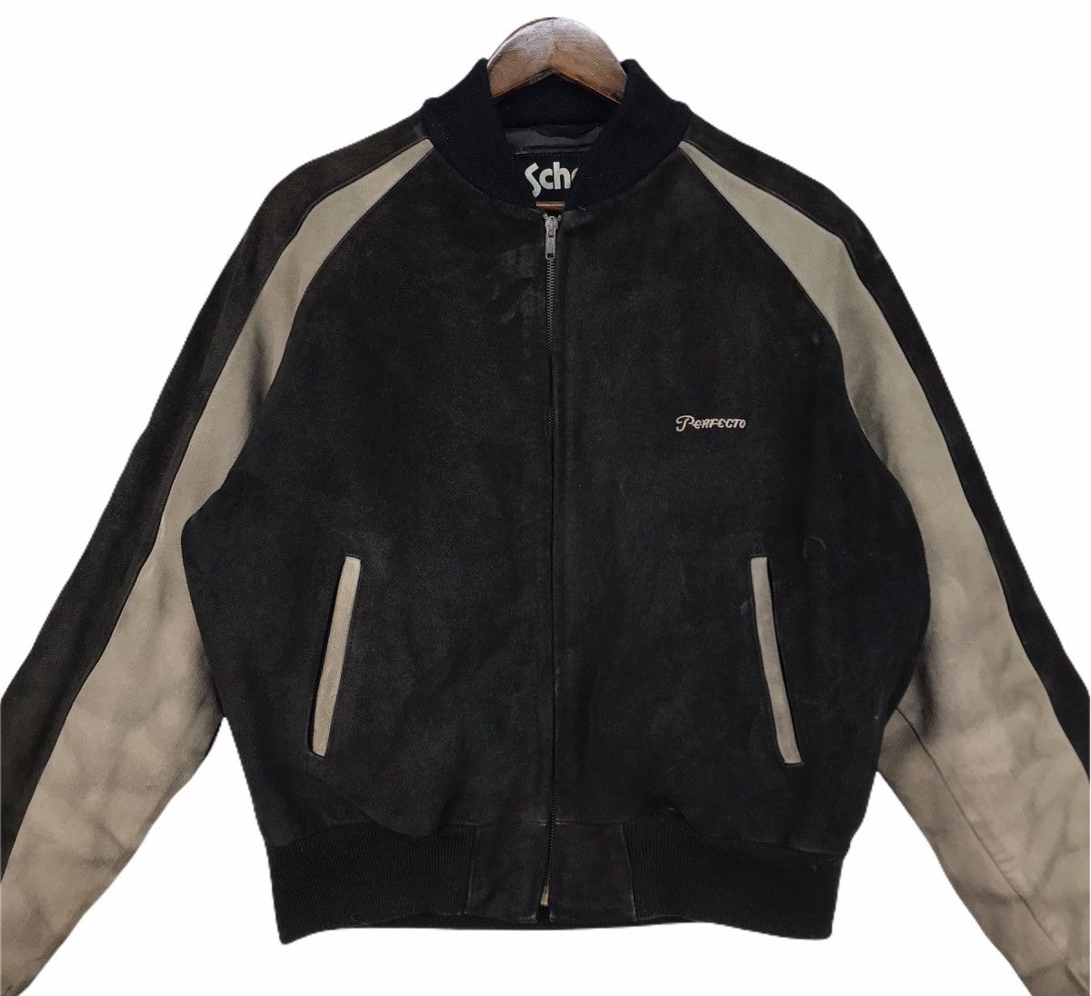 Schott Vintage Schott Perfecto Suede Leather Jacket Size US M / EU 48-50 / 2 - 2 Thumbnail
